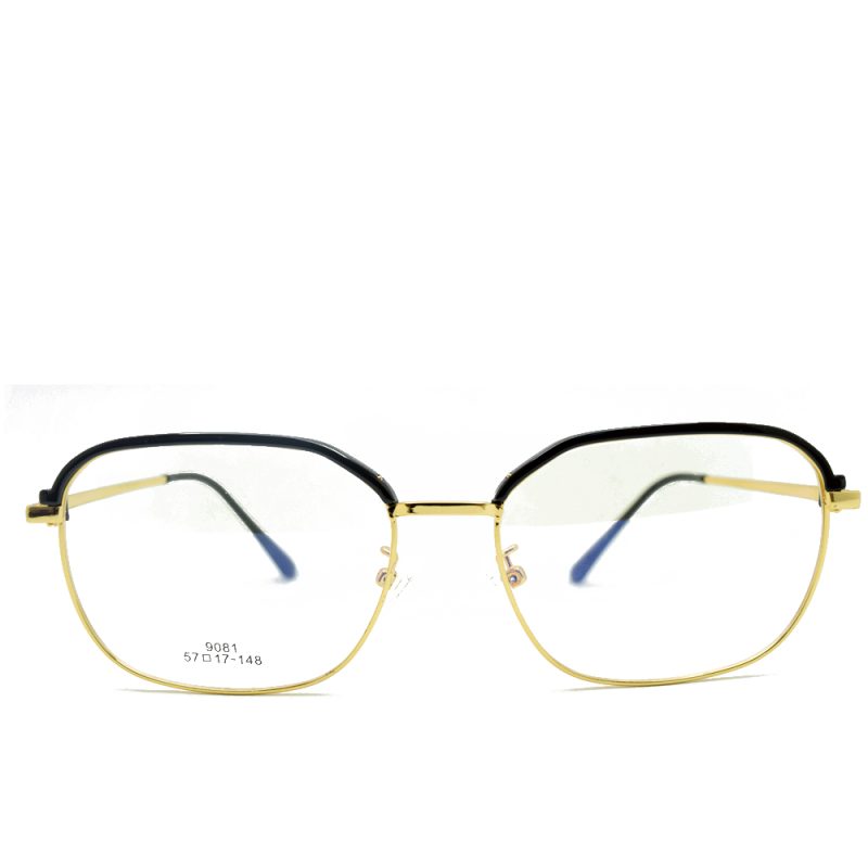 Anteojos de Metal Negro livianos para lentes recetados | 9081NEDO