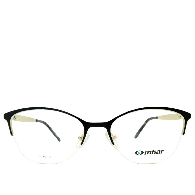 Anteojos de Metal Negro livianos para lentes recetados | MH5025NEC1