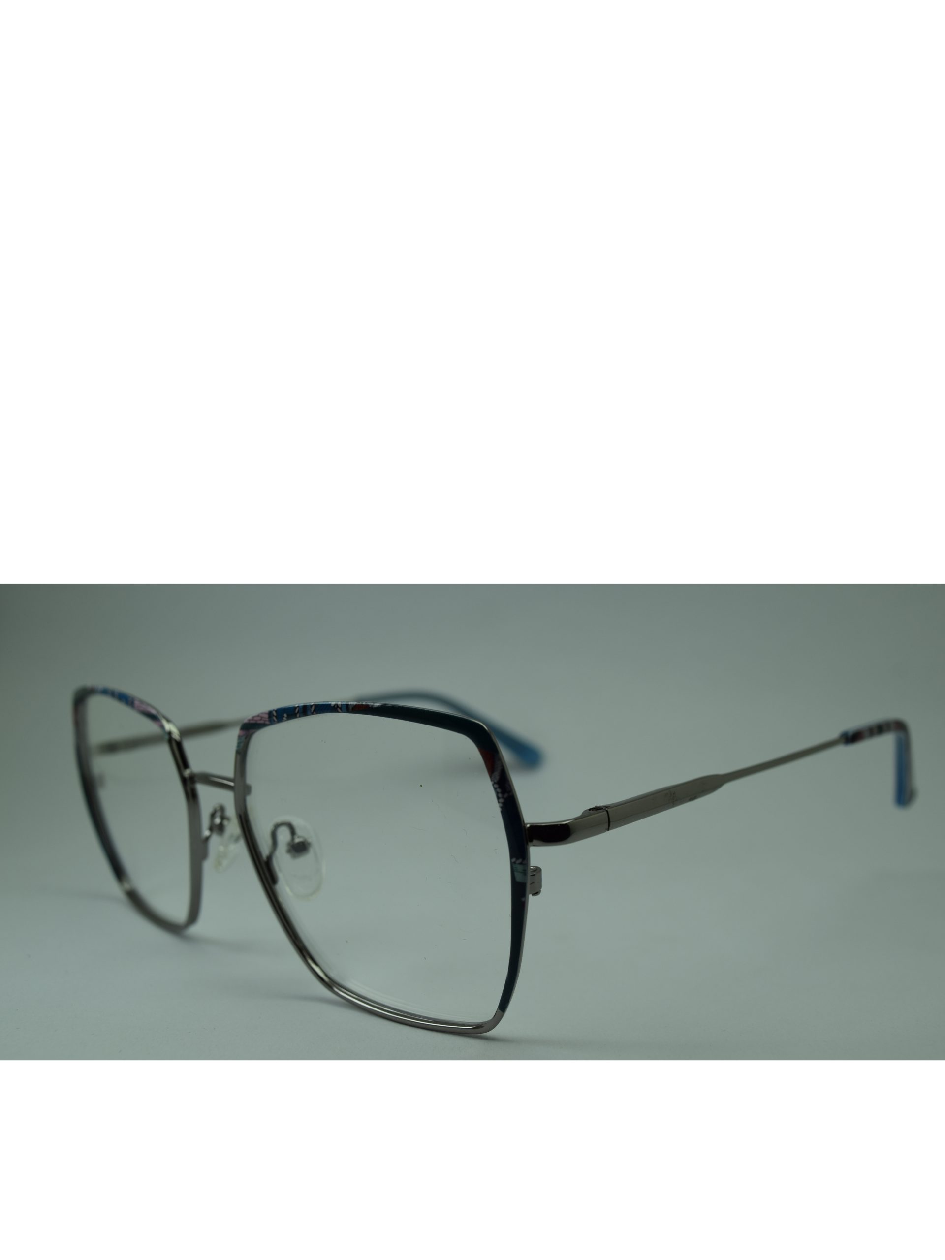 Anteojos de Metal Plata livianos para lentes recetados | 8254PLVE