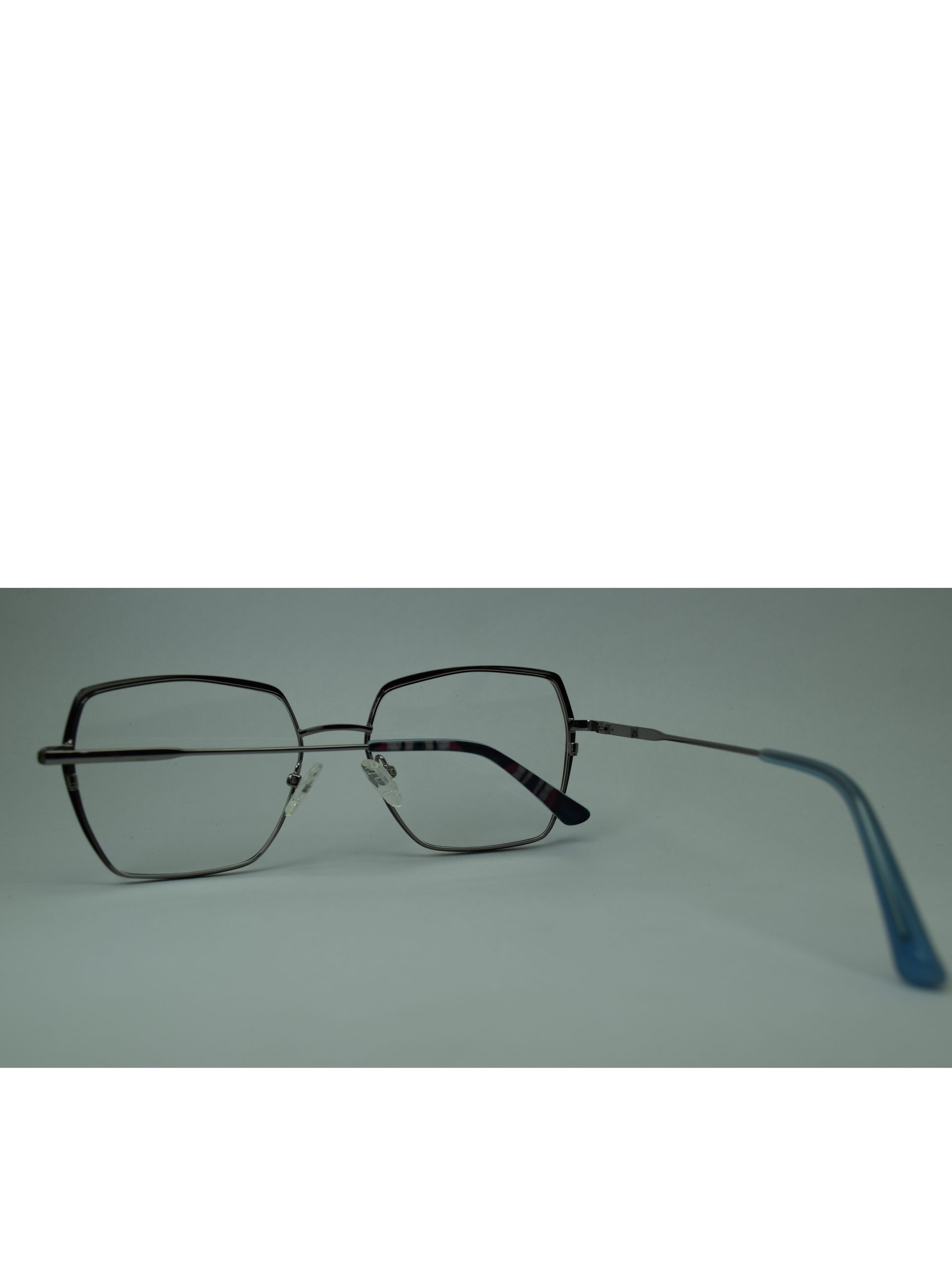 Anteojos de Metal Plata livianos para lentes recetados | 8254PLVE