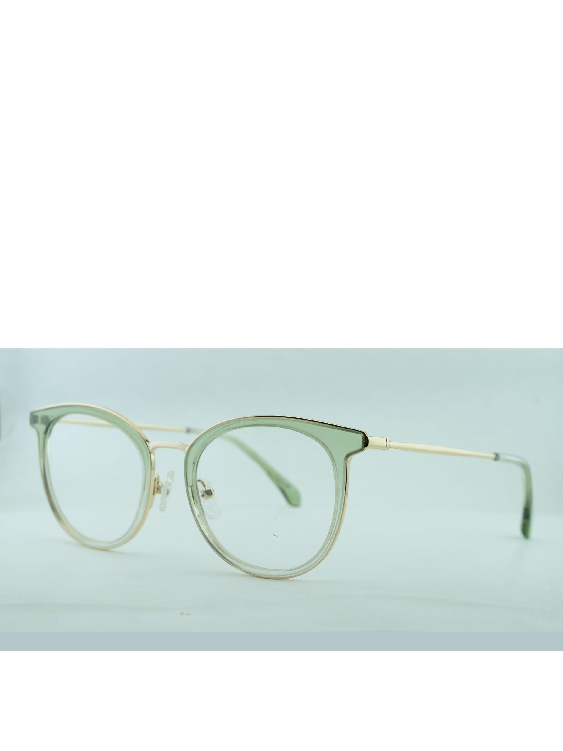 Anteojos de Metal Verde livianos para lentes recetados | YL2057VETR