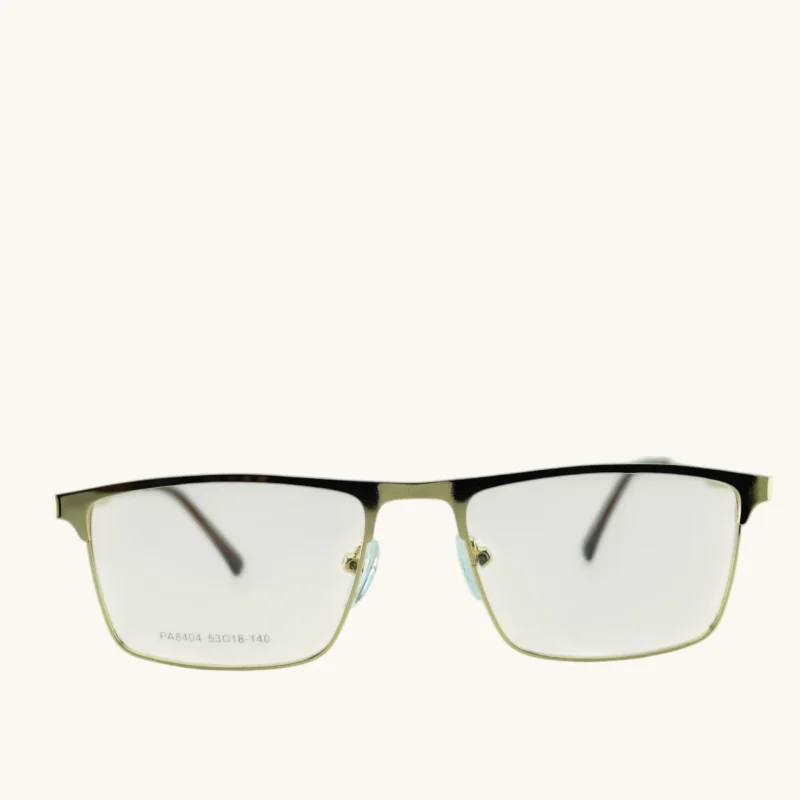 Anteojos de Metal Dorado livianos para lentes recetados | 8404Do