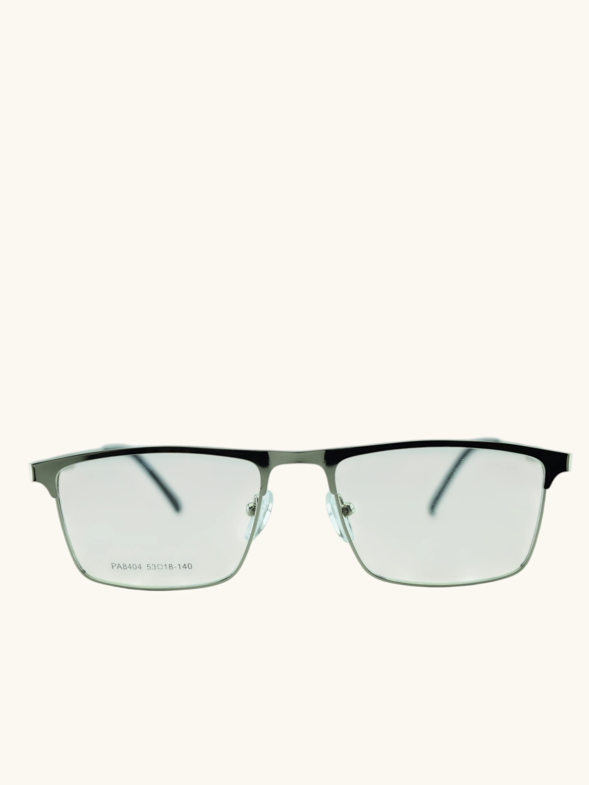 Anteojos de Metal Plata livianos para lentes recetados | 8404Pl