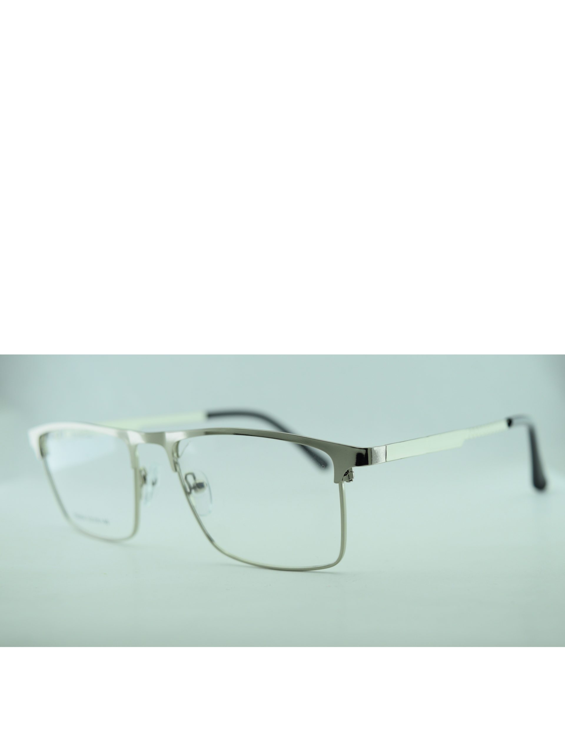 Anteojos de Metal Plata livianos para lentes recetados | 8404Pl