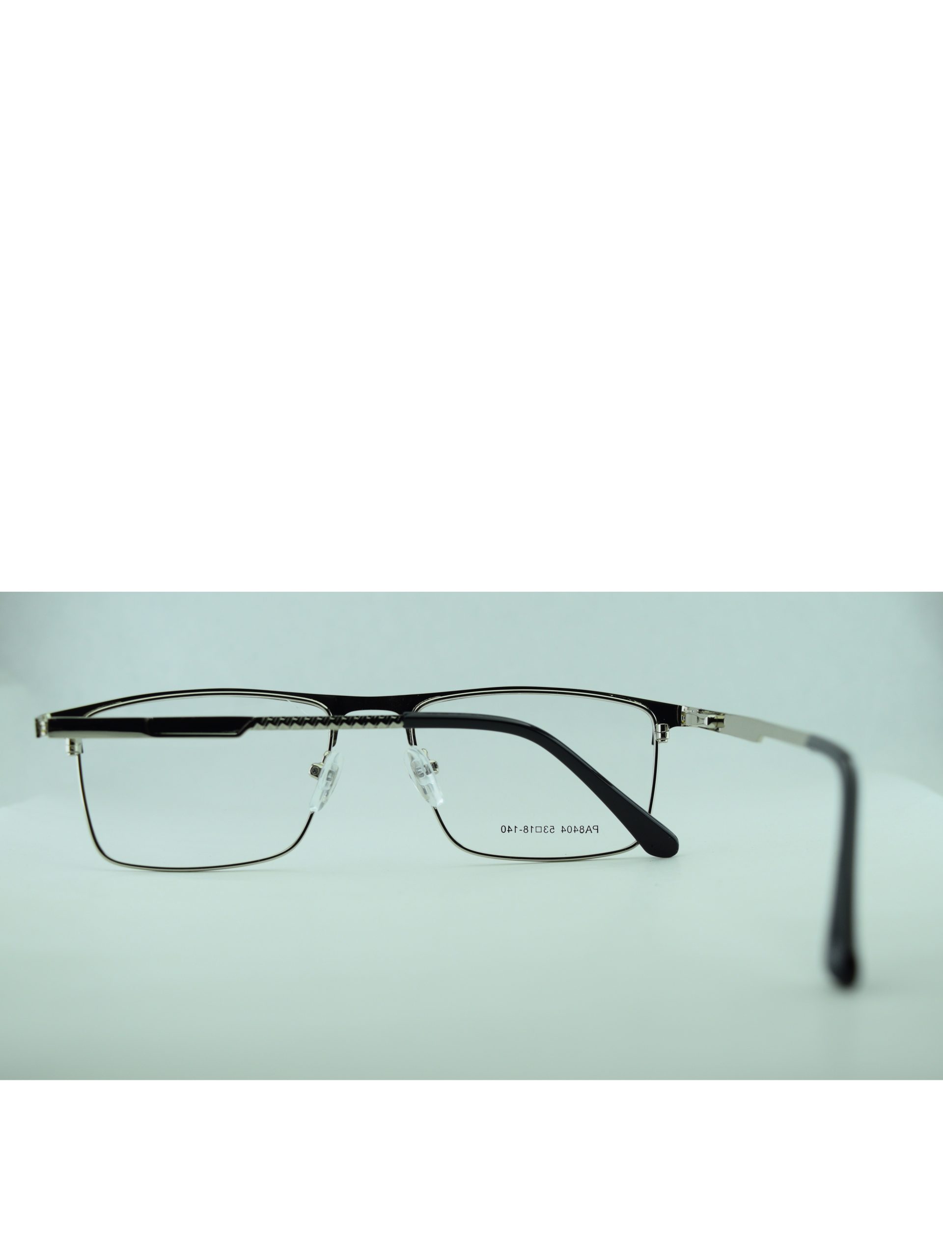 Anteojos de Metal Plata livianos para lentes recetados | 8404Pl