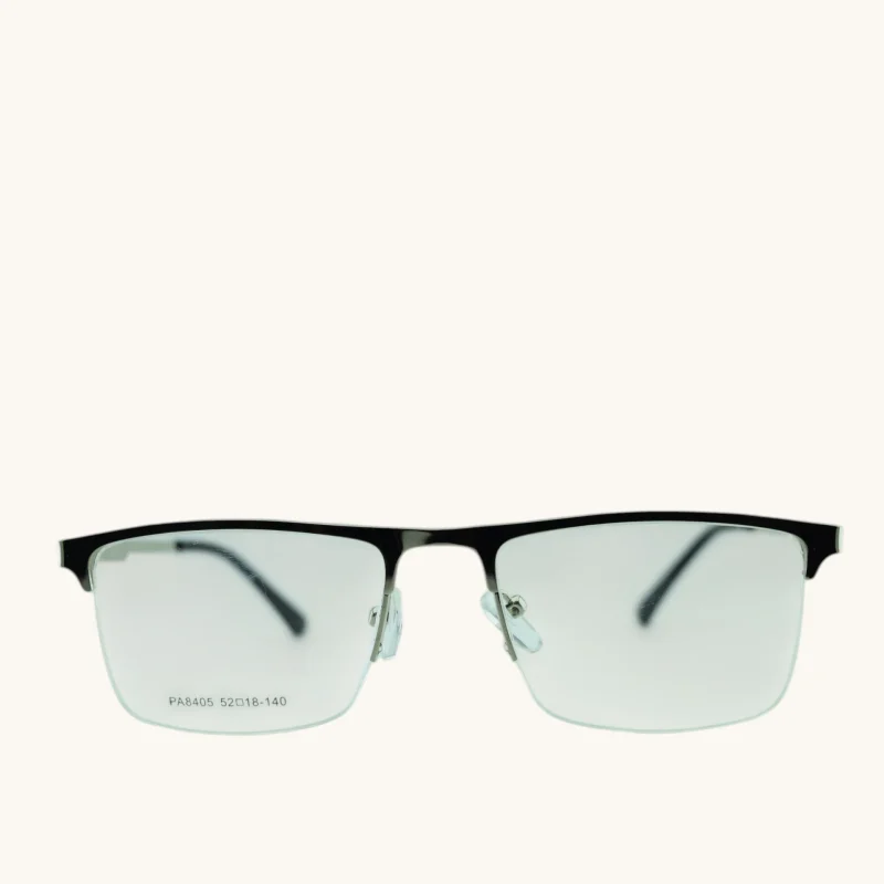 Anteojos de Metal Plata livianos para lentes recetados | 8405Pl