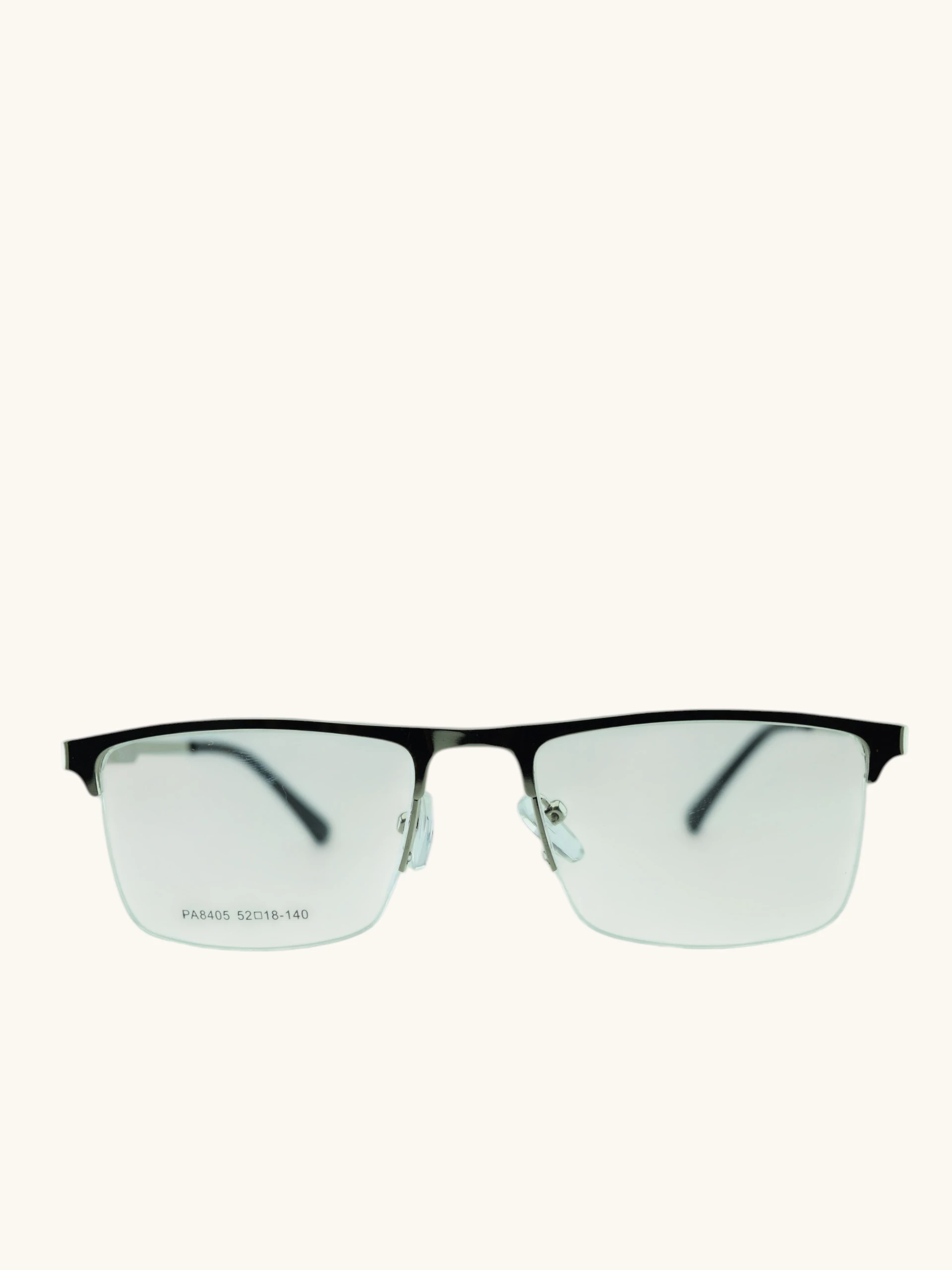 Anteojos de Metal Plata livianos para lentes recetados | 8405Pl