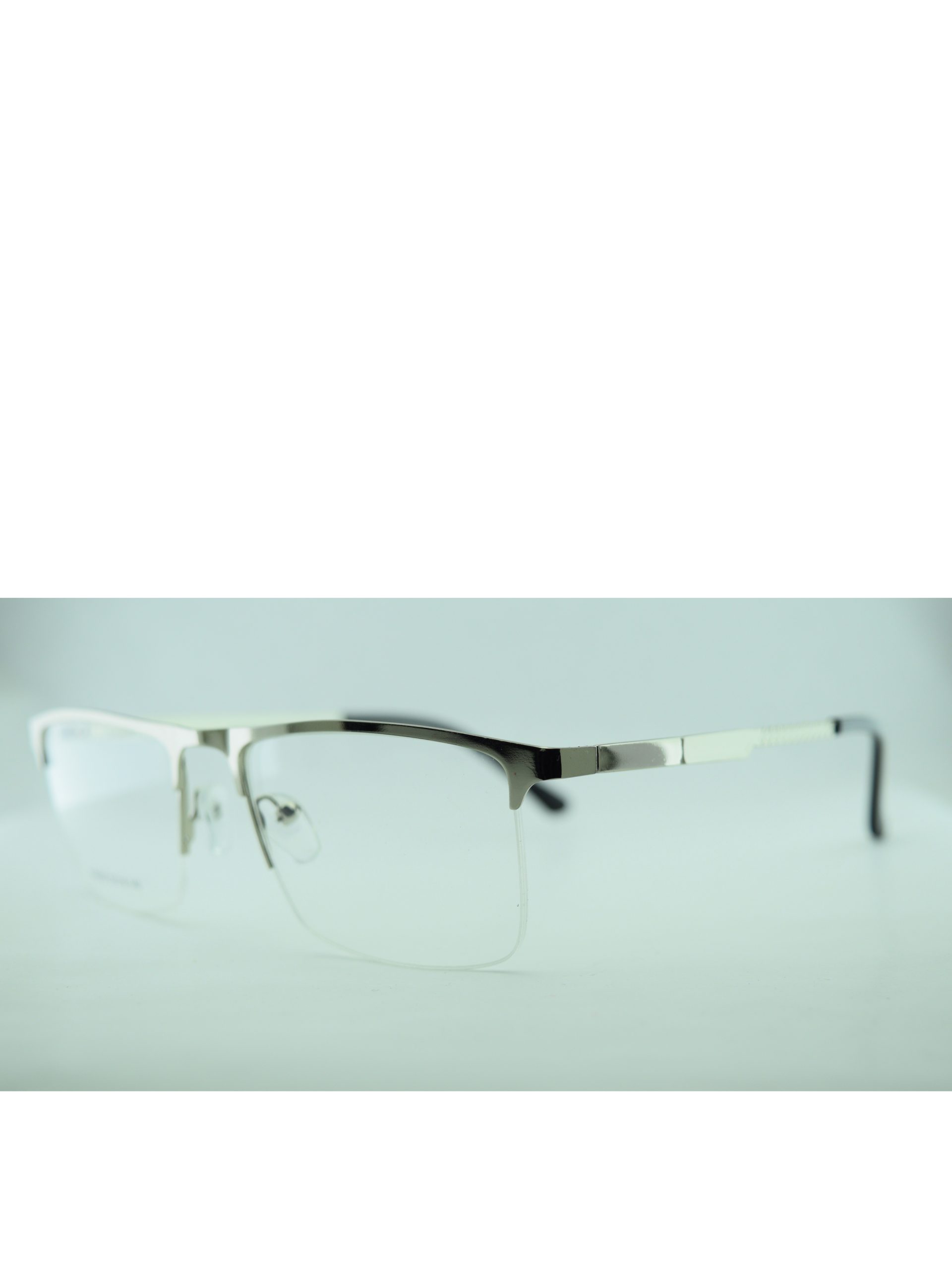 Anteojos de Metal Plata livianos para lentes recetados | 8405Pl