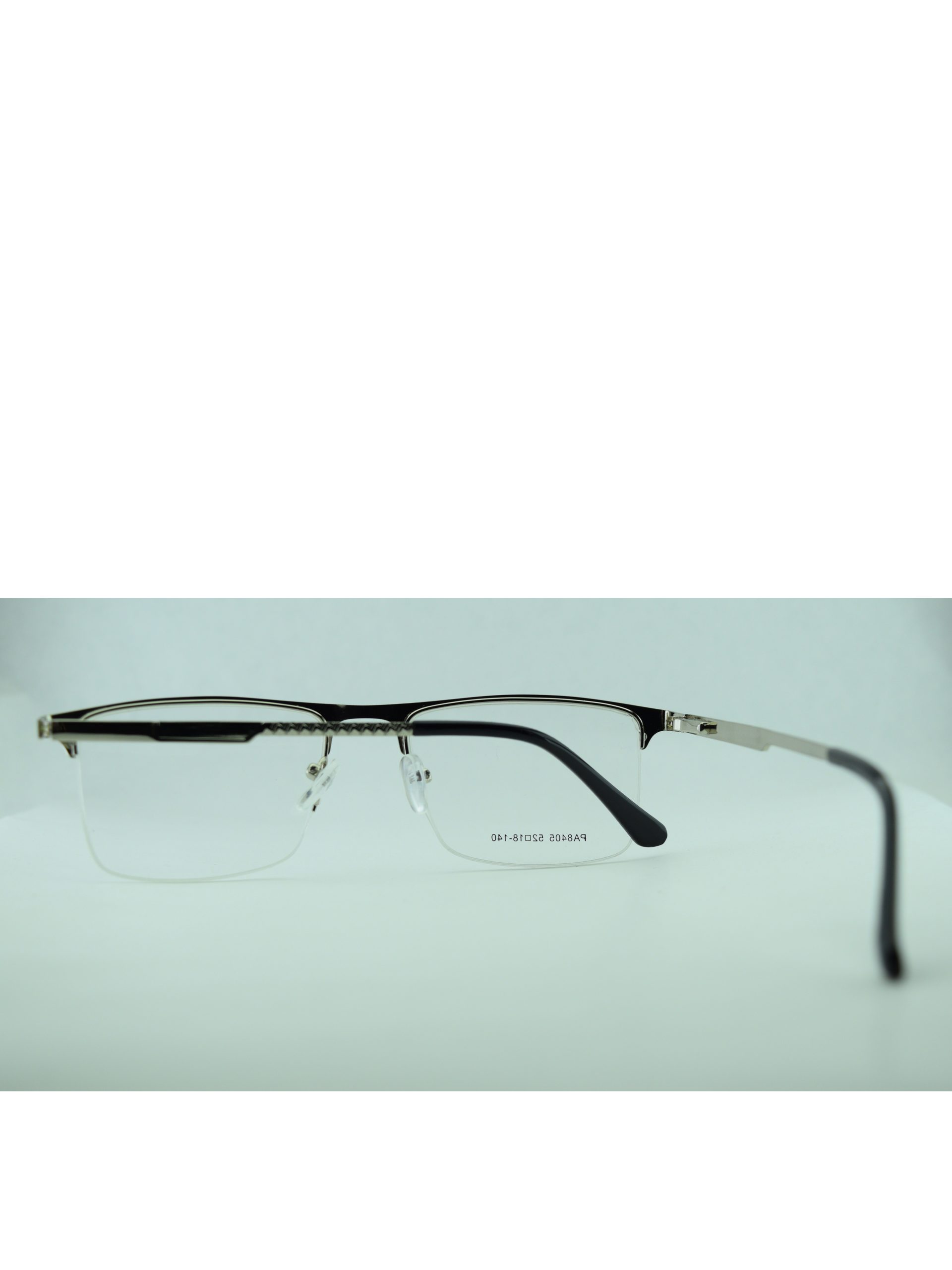 Anteojos de Metal Plata livianos para lentes recetados | 8405Pl