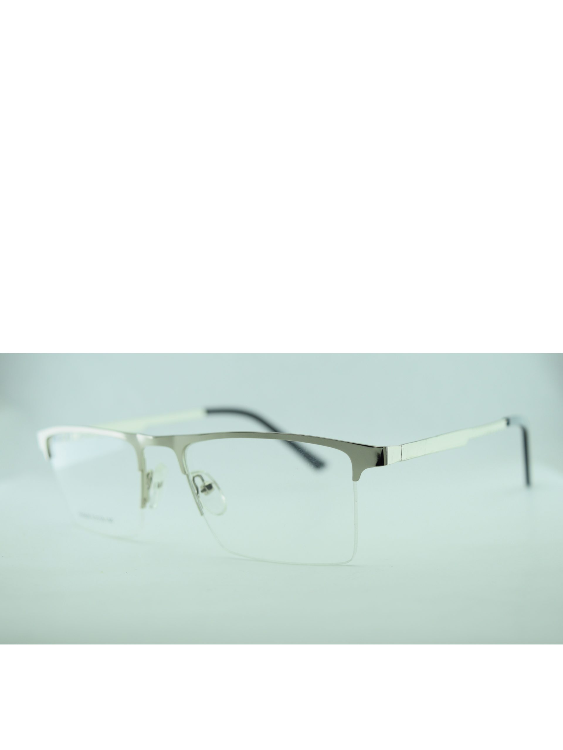 Anteojos de Metal Plata livianos para lentes recetados | 8406Pl