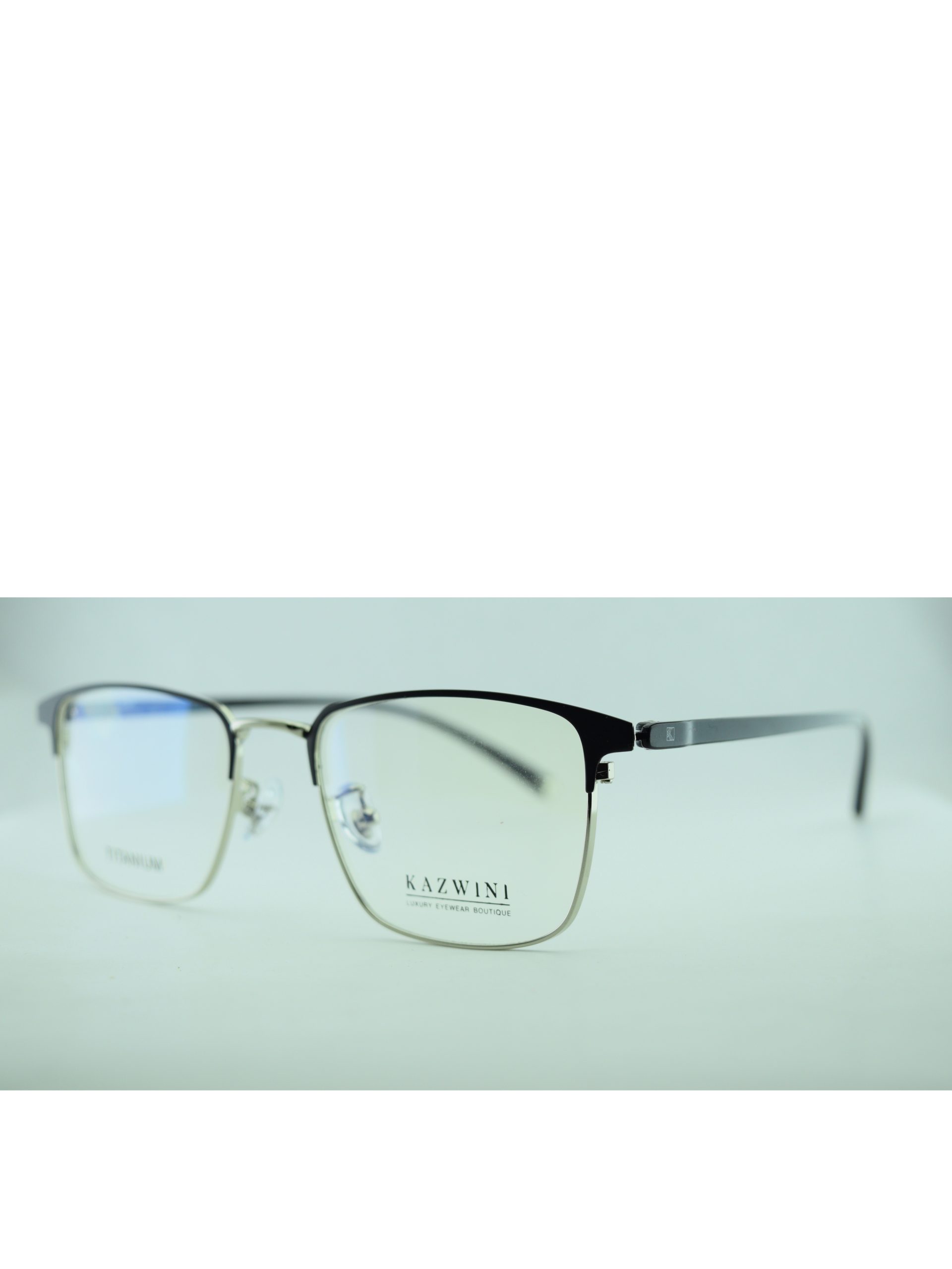 Anteojos de Metal Negro livianos para lentes recetados | 8612NePLNEC2