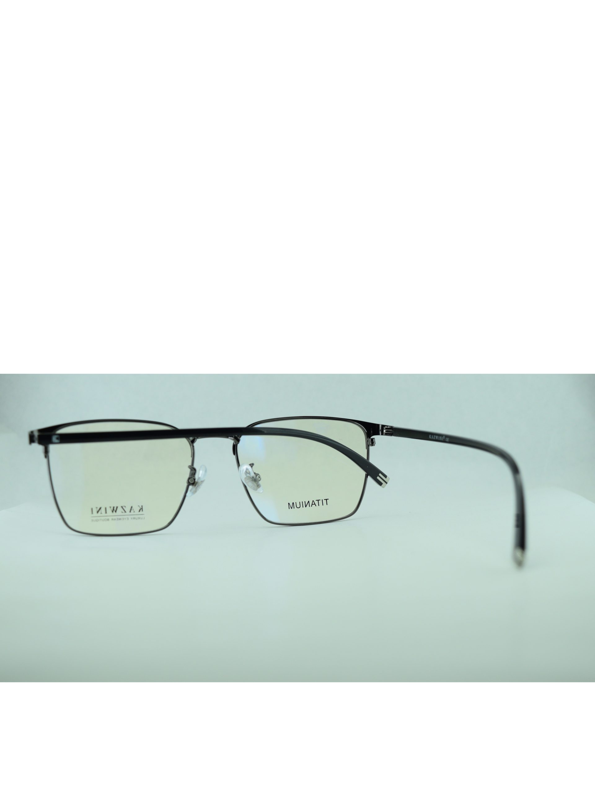 Anteojos de Metal Negro livianos para lentes recetados | 8613NeNENECRC3