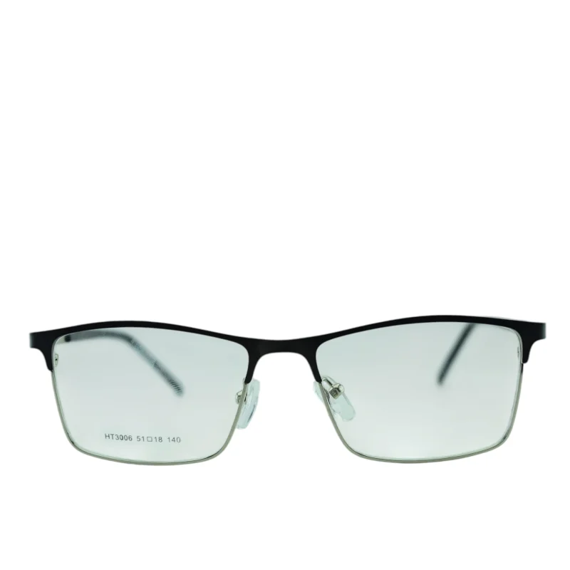 Anteojos de Metal Negro livianos para lentes recetados | HT3006NePLNE