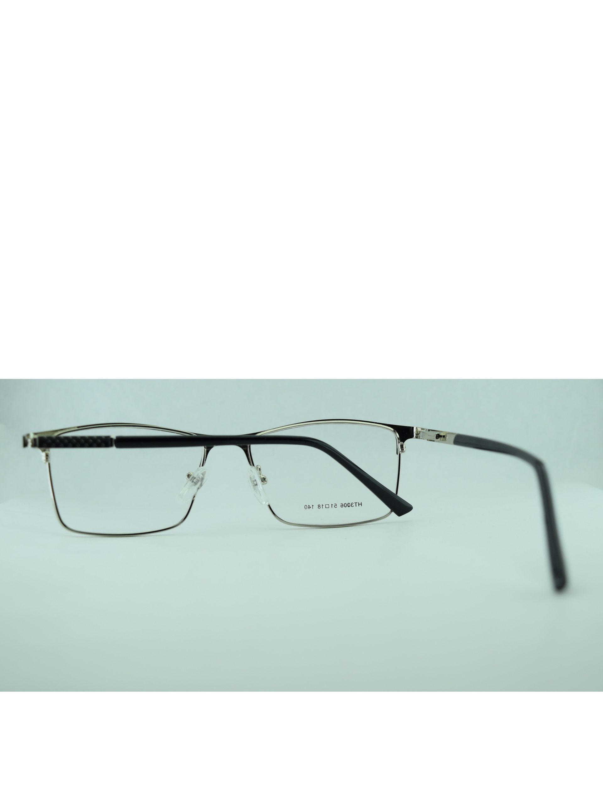 Anteojos de Metal Negro livianos para lentes recetados | HT3006NePLNE