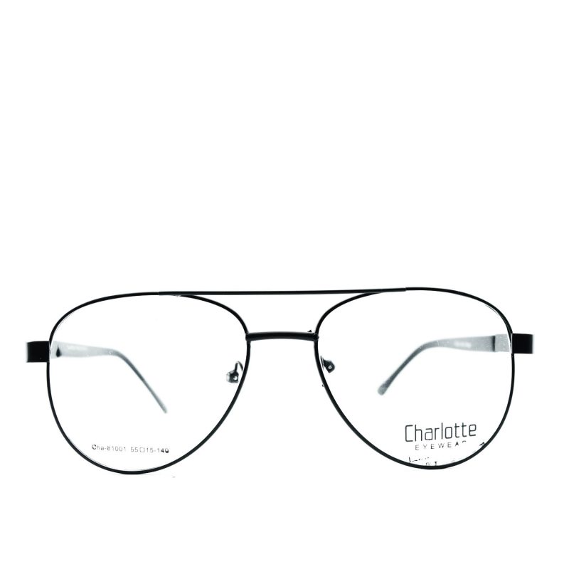 Anteojos de Metal Negro livianos para lentes recetados | CHA81001NE