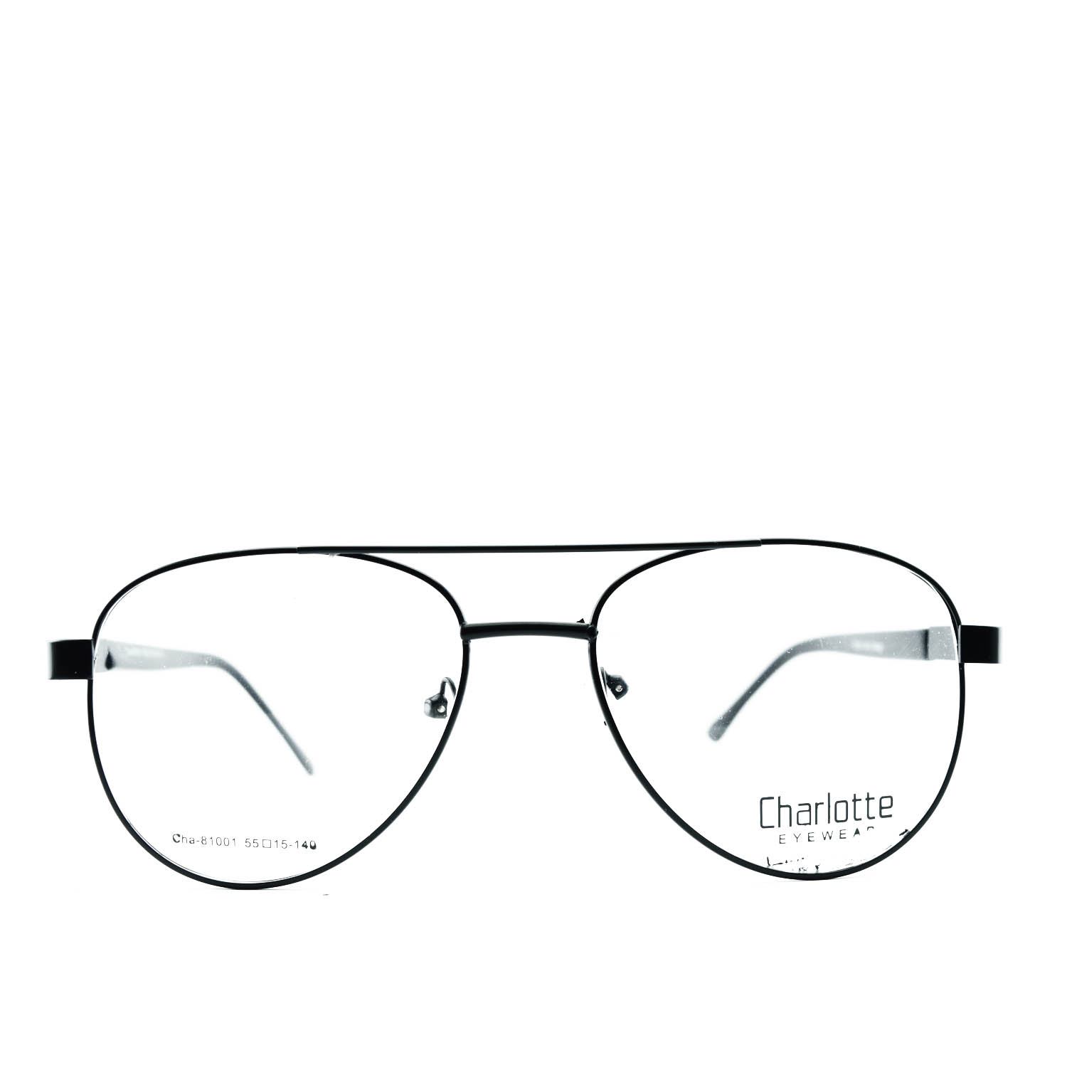 Anteojos de Metal Negro livianos para lentes recetados | CHA81001NE