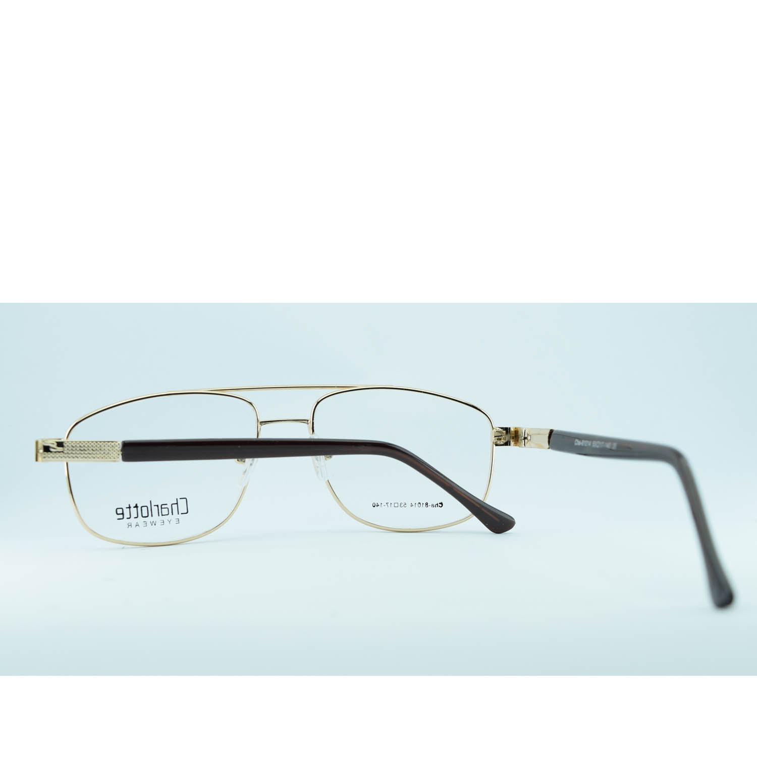 Anteojos de Metal Dorado livianos para lentes recetados | CHA81014DO