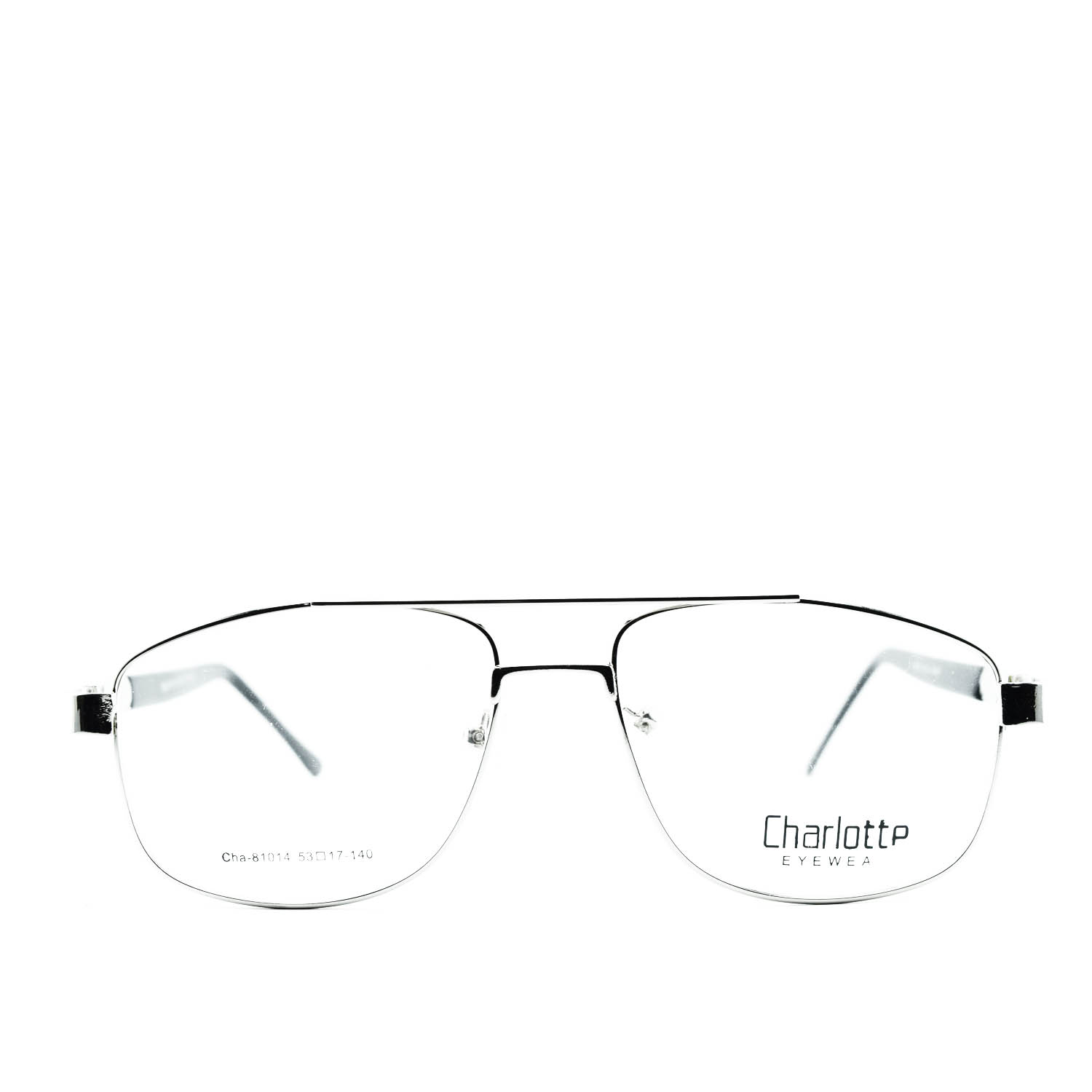 Anteojos de Metal Plateado livianos para lentes recetados | CHA81014PLA