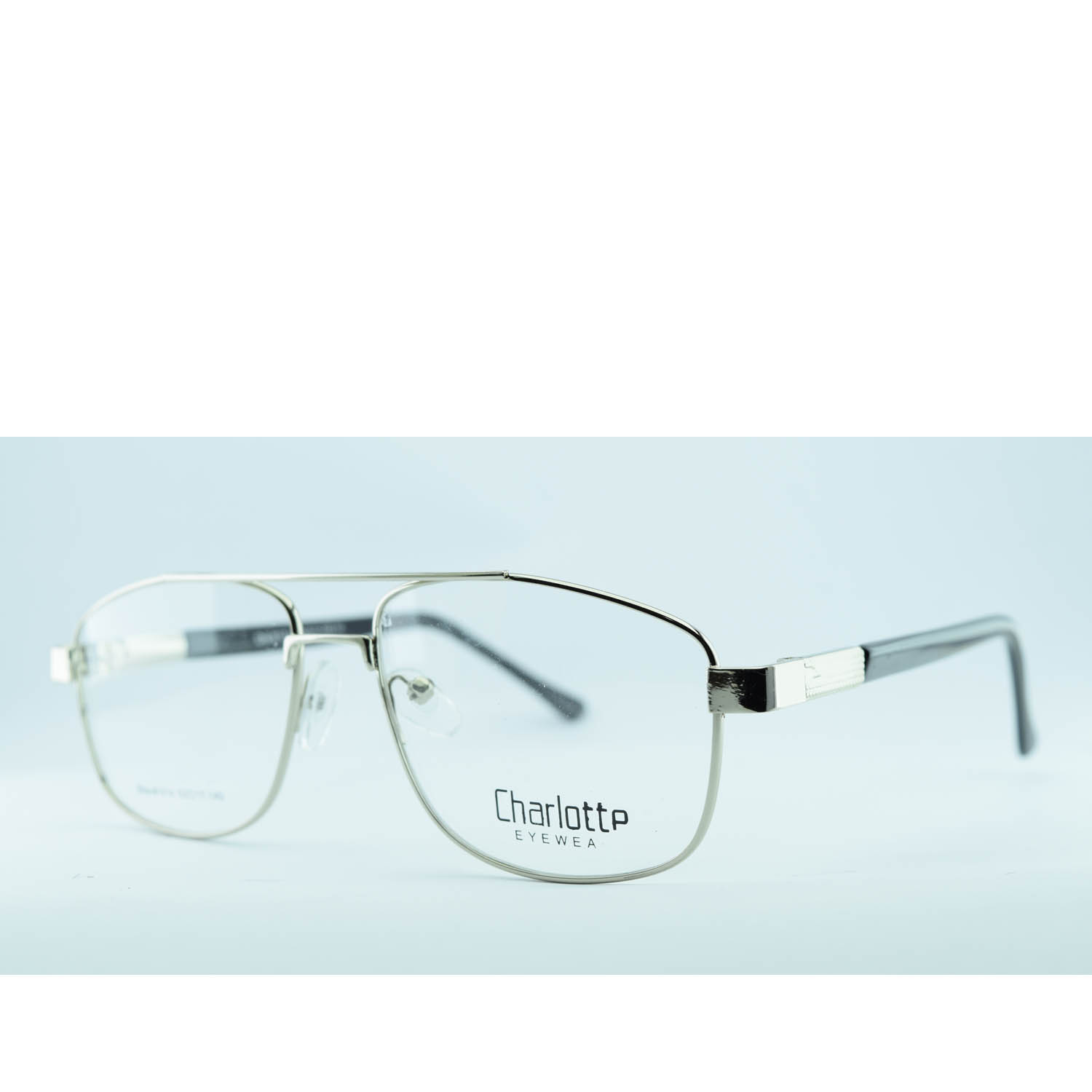 Anteojos de Metal Plateado livianos para lentes recetados | CHA81014PLA