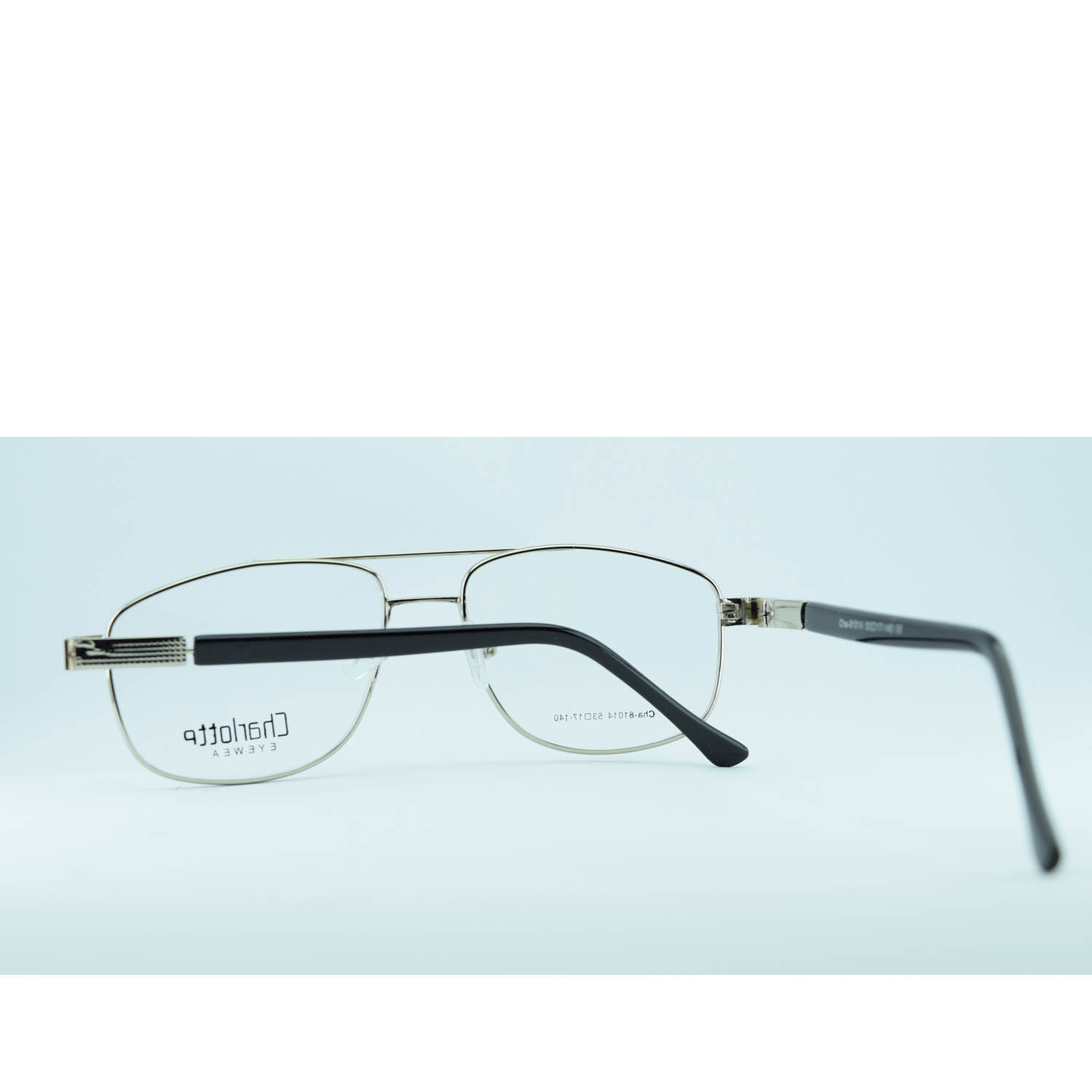 Anteojos de Metal Plateado livianos para lentes recetados | CHA81014PLA