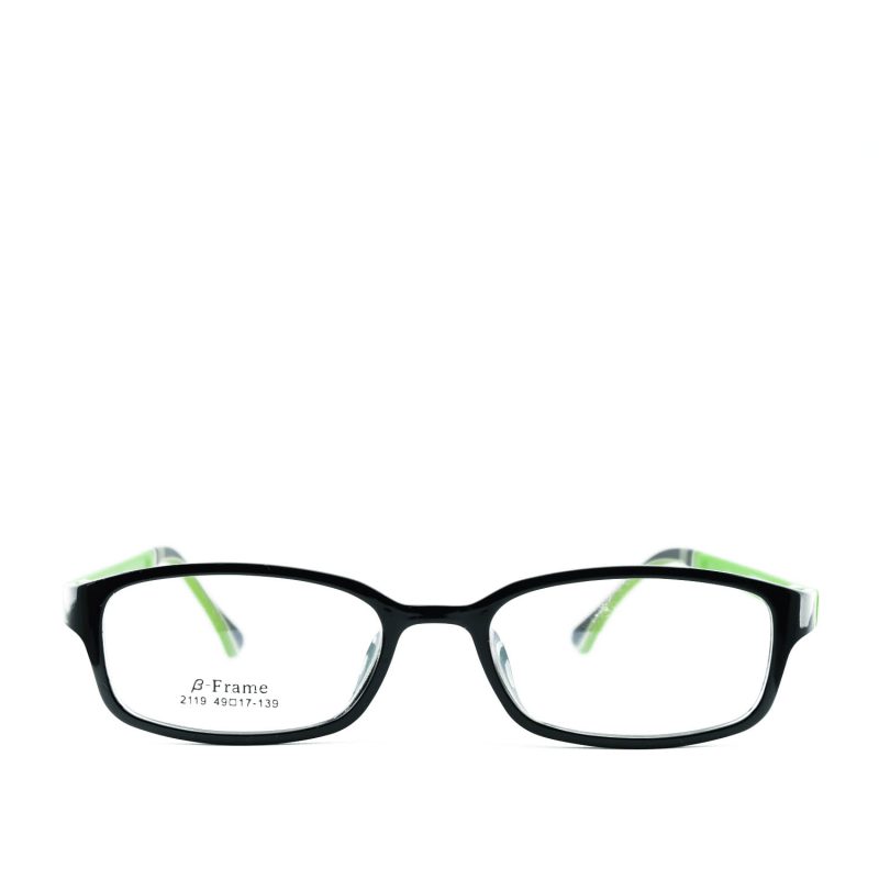 Anteojos de Plástico TR90 Negro livianos para lentes recetados | B2119NEVEC85