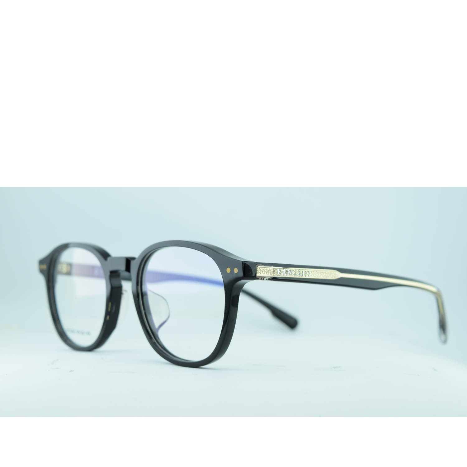 Anteojos de Acetato Negro livianos para lentes recetados | BC3063NEC02