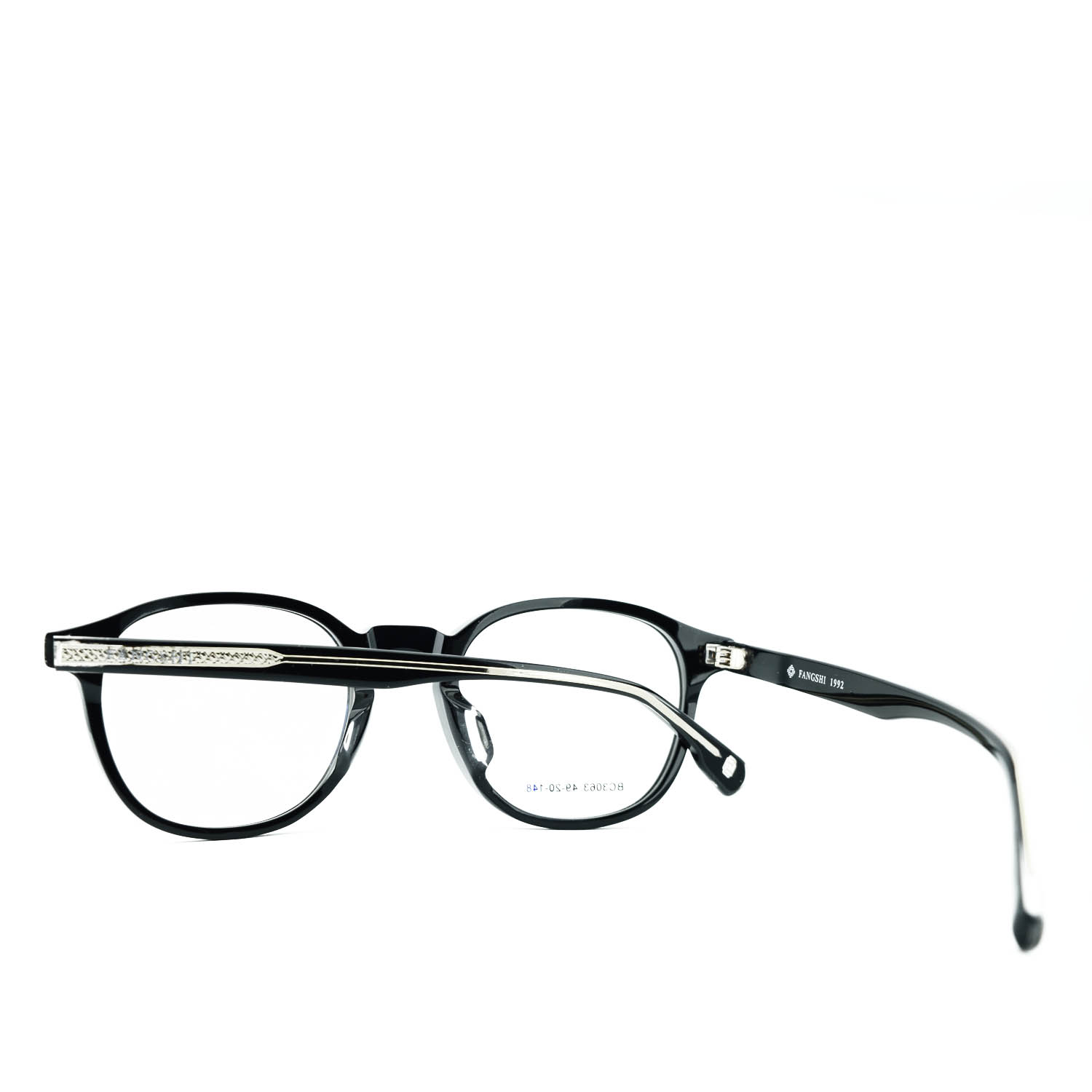Anteojos de Acetato Negro livianos para lentes recetados | BC3063NEC02