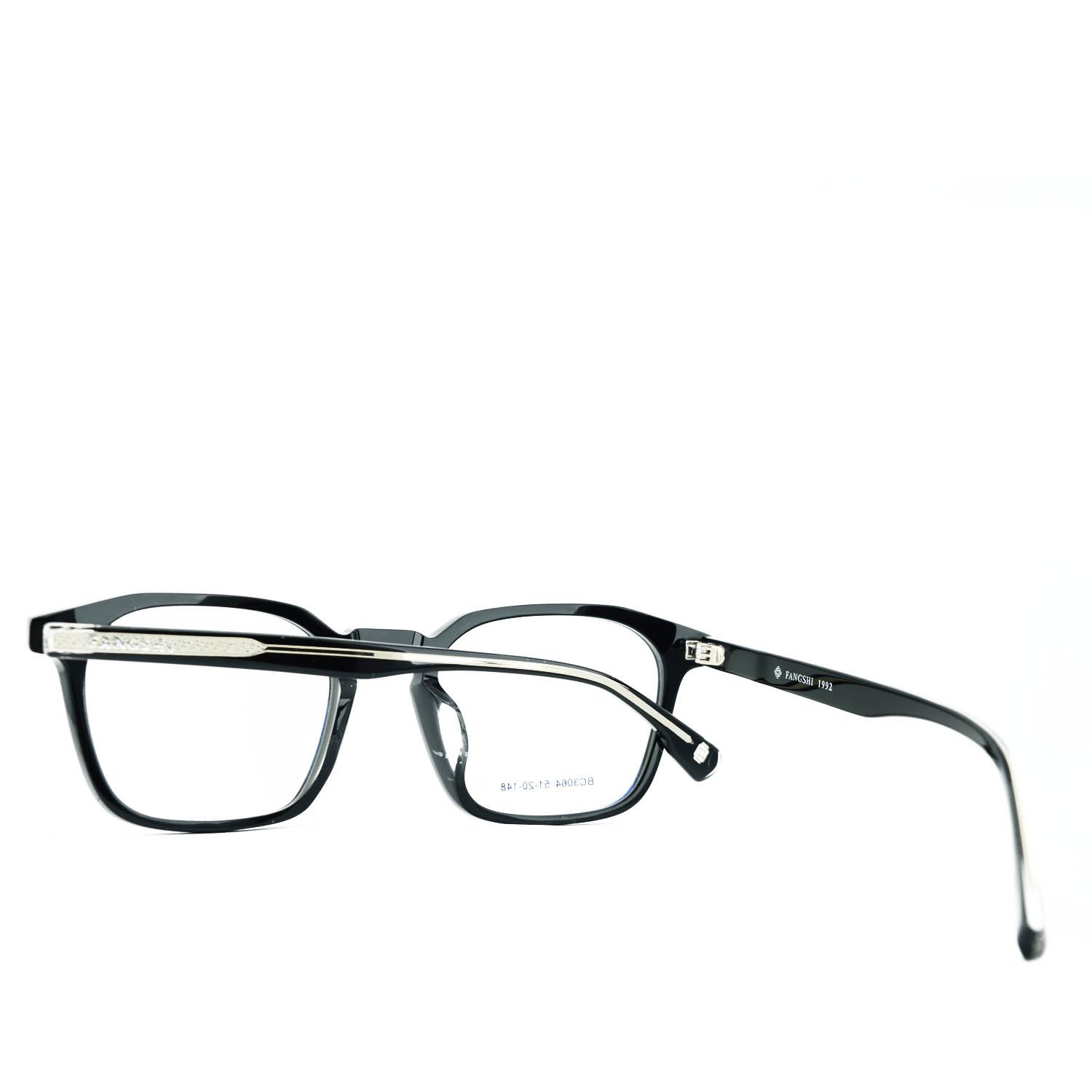 Anteojos de Acetato Negro livianos para lentes recetados | BC3064NEC02 6 Anteojos de Acetato Negro livianos para lentes recetados | BC3064NEC02