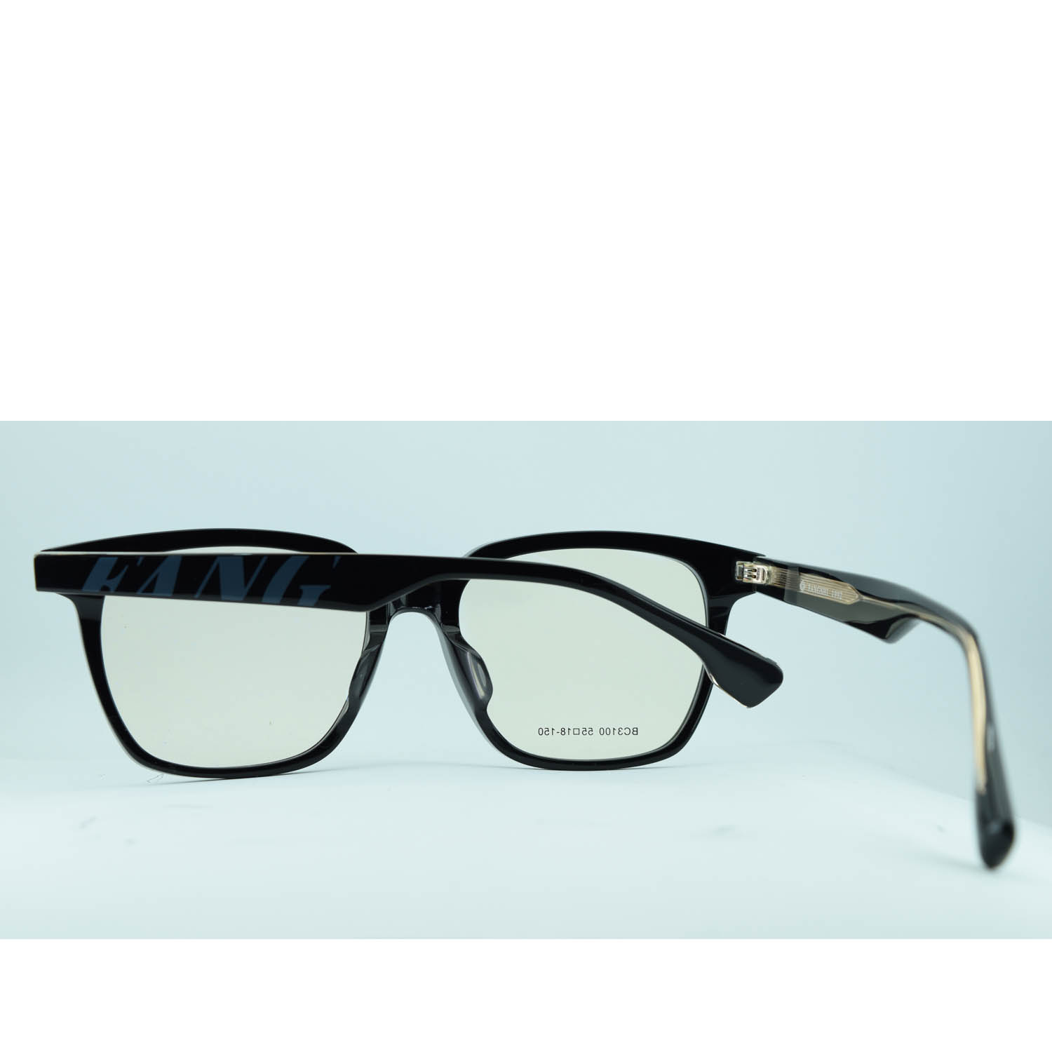 Anteojos de Acetato Negro livianos para lentes recetados | BC3100NEC02 6 Anteojos de Acetato Negro livianos para lentes recetados | BC3100NEC02