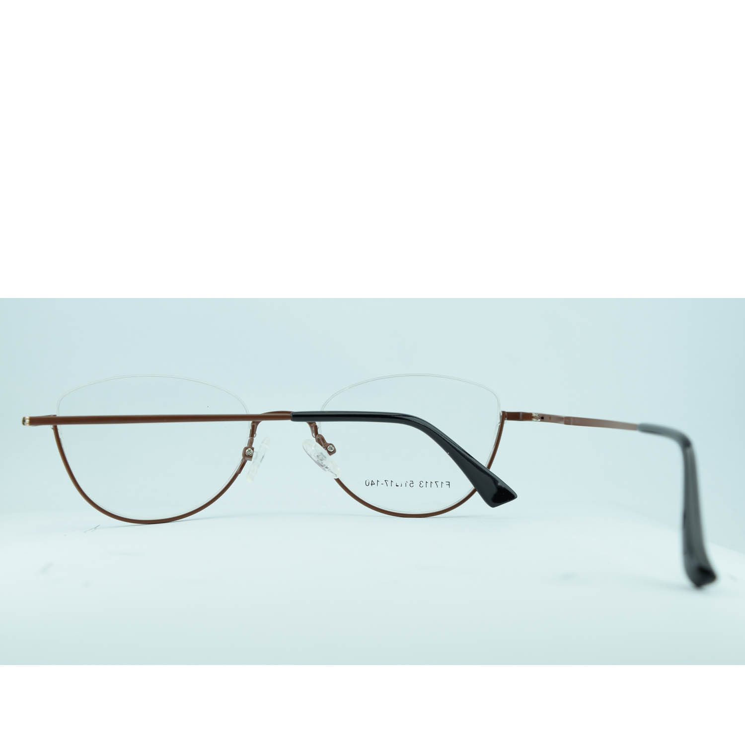 Anteojos de Metal Marrón livianos para lentes recetados | F17113MAC1
