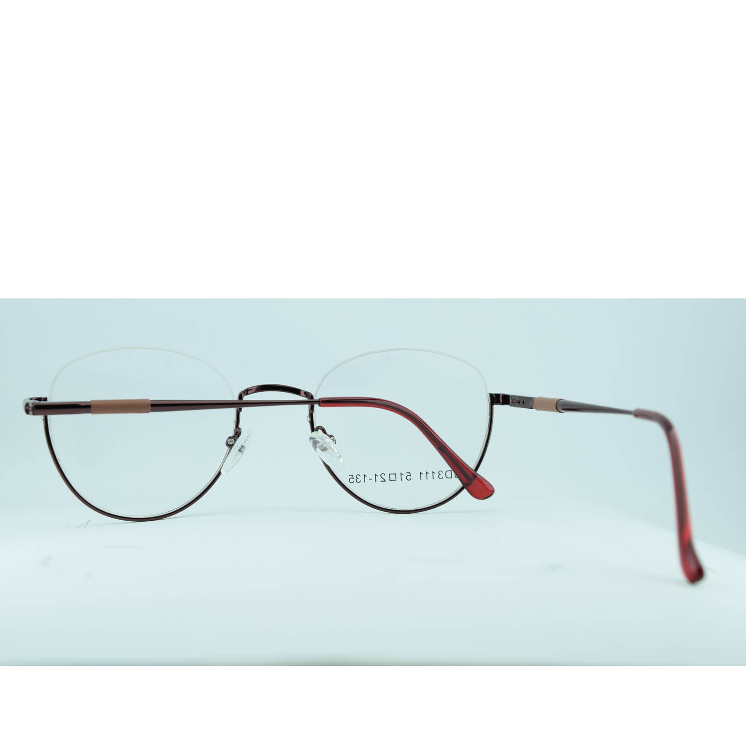 Anteojos de Metal Marrón livianos para lentes recetados | JD3111MARC2