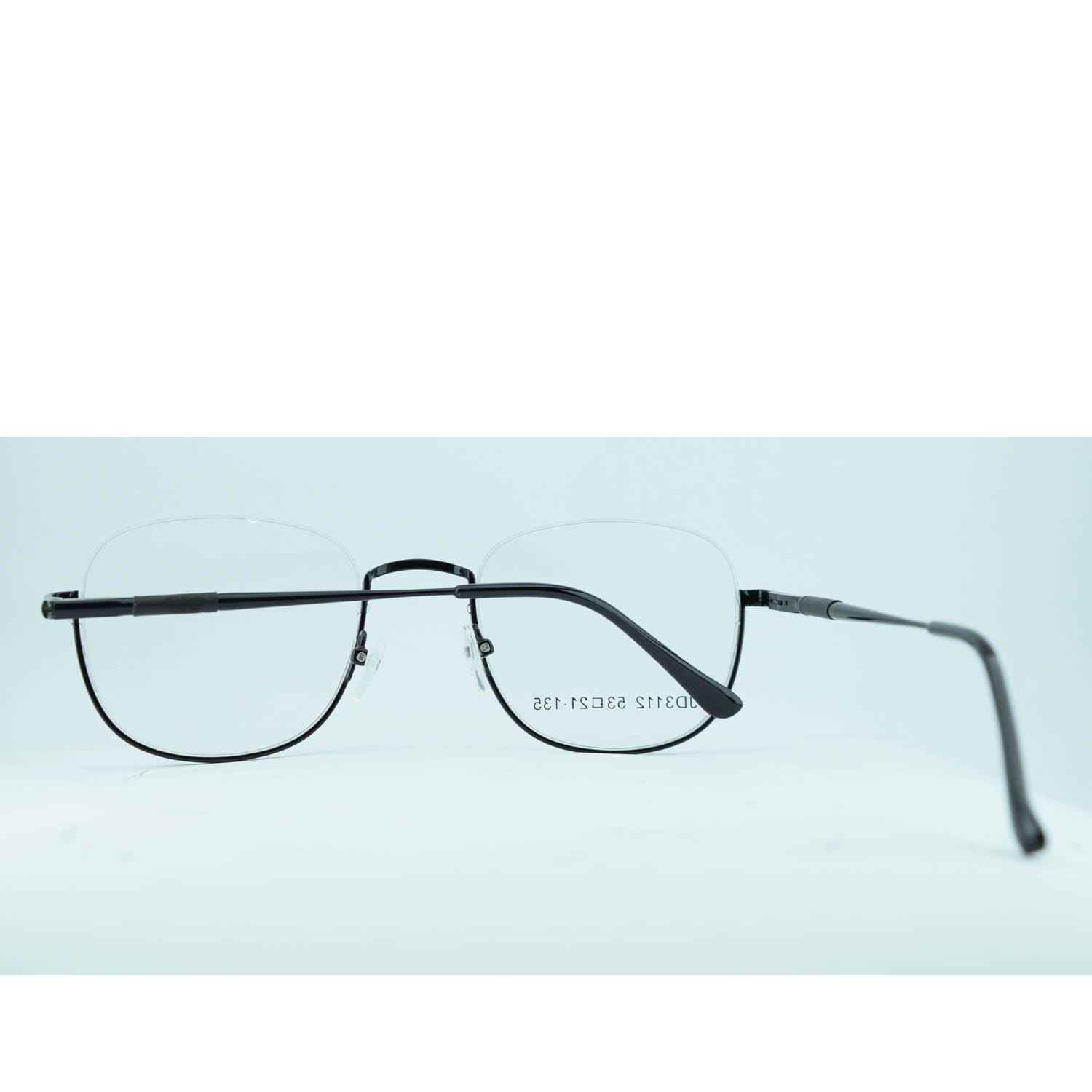 Anteojos de Metal Negro livianos para lentes recetados | JD3112NEC3