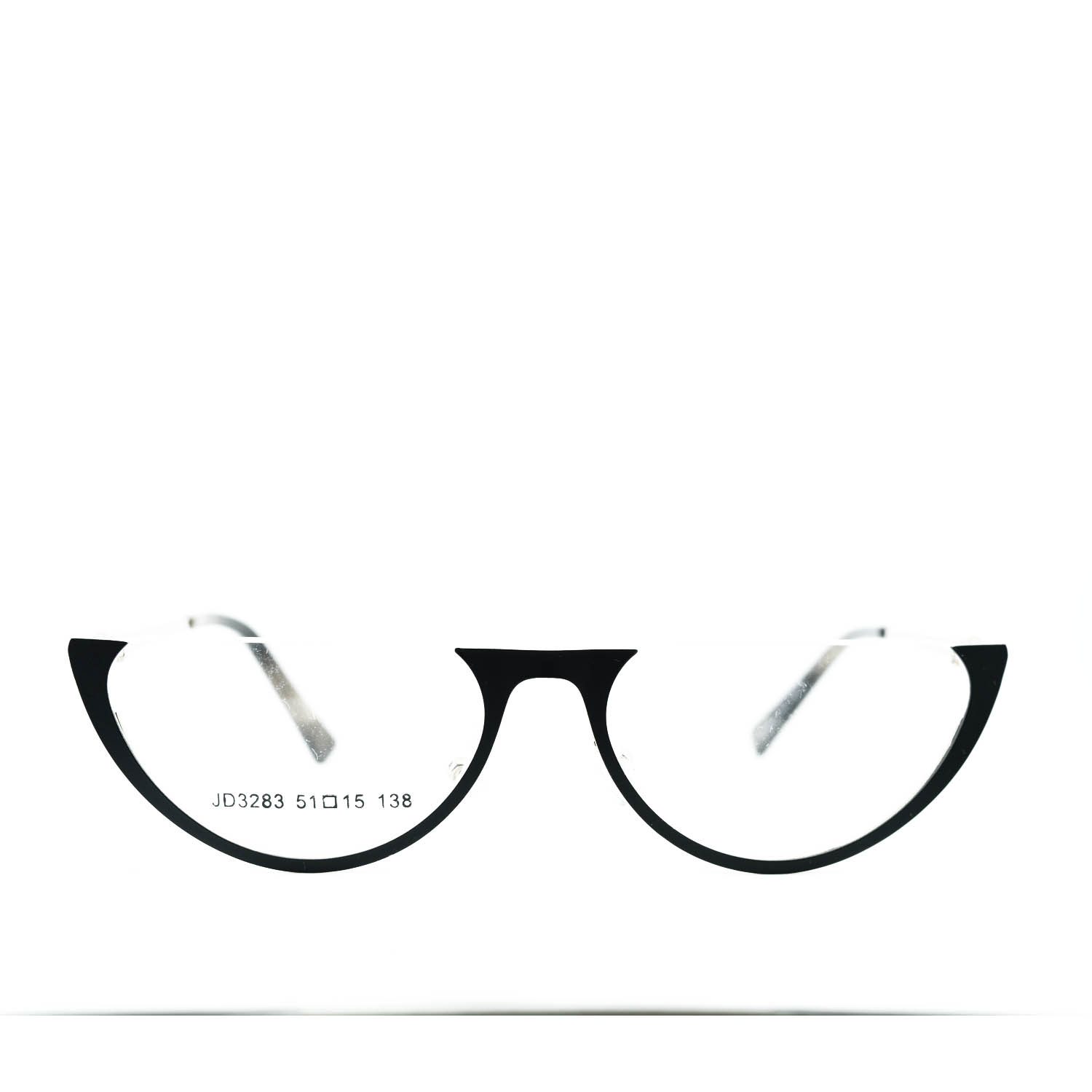 Anteojos de Metal Negro livianos para lentes recetados | JD3283NEC1
