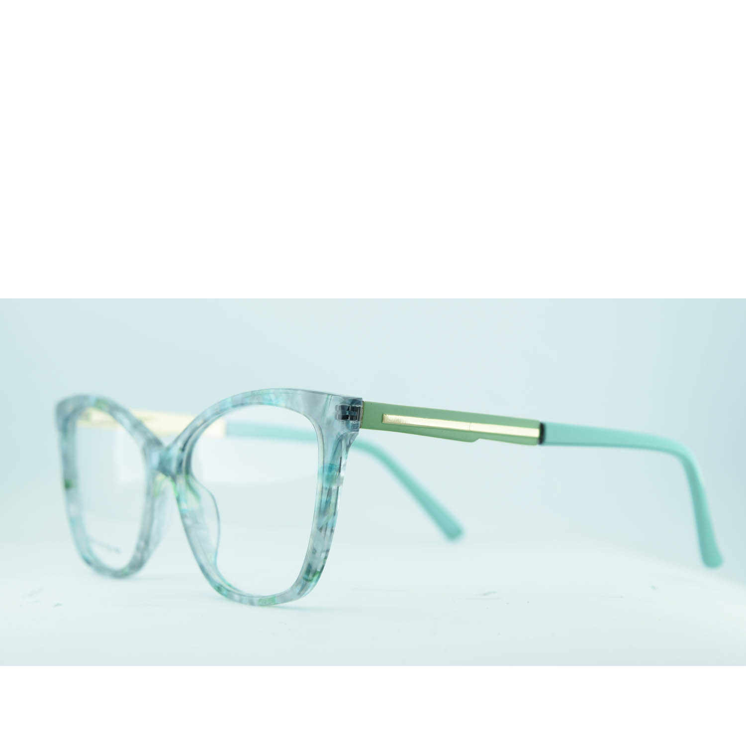 Anteojos de Acetato Celeste livianos para lentes recetados | P5783CEMARC4