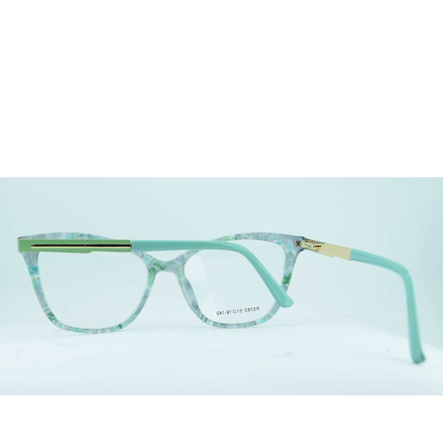 Anteojos de Acetato Celeste livianos para lentes recetados | P5783CEMARC4