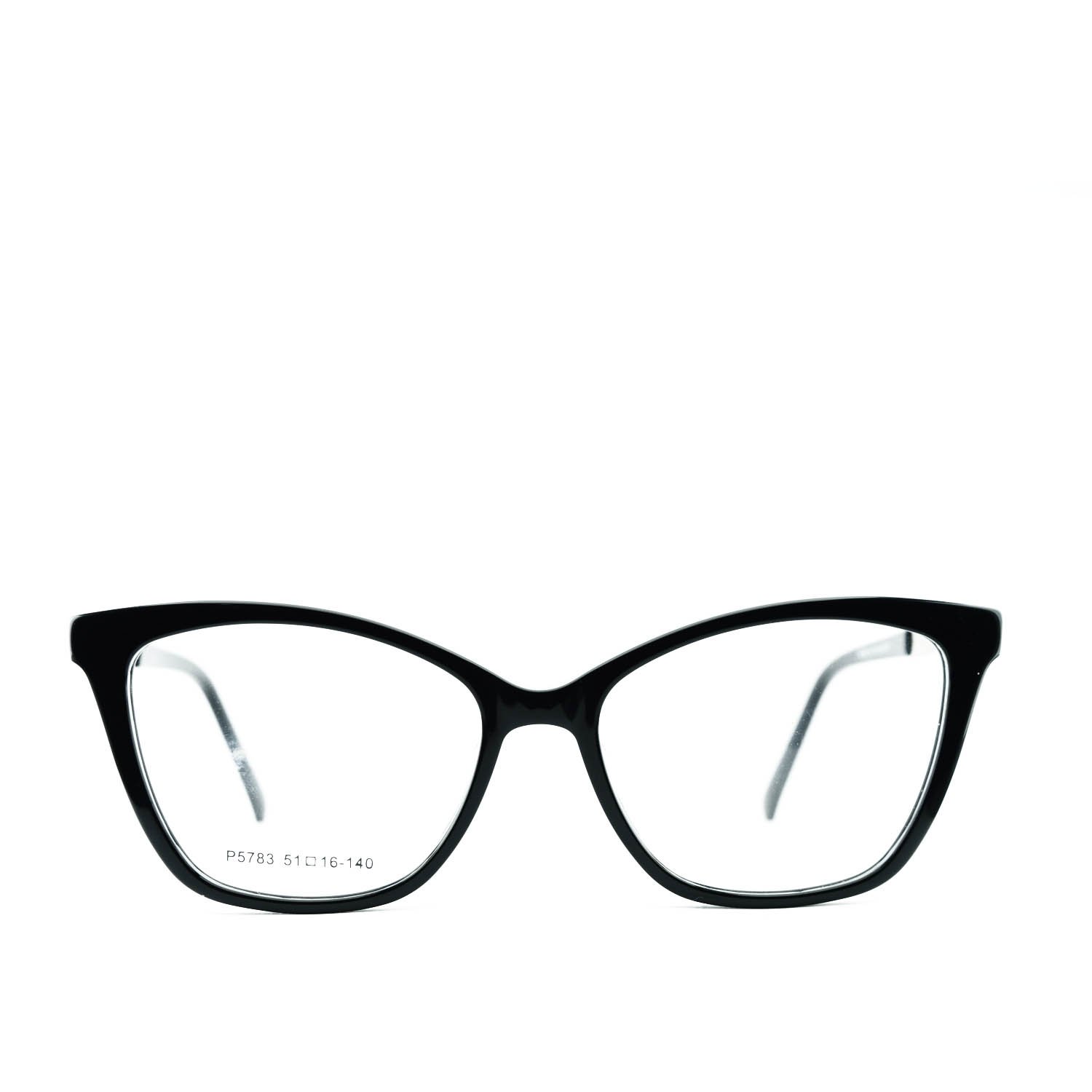 Anteojos de Acetato Negro livianos para lentes recetados | P5783NEC1
