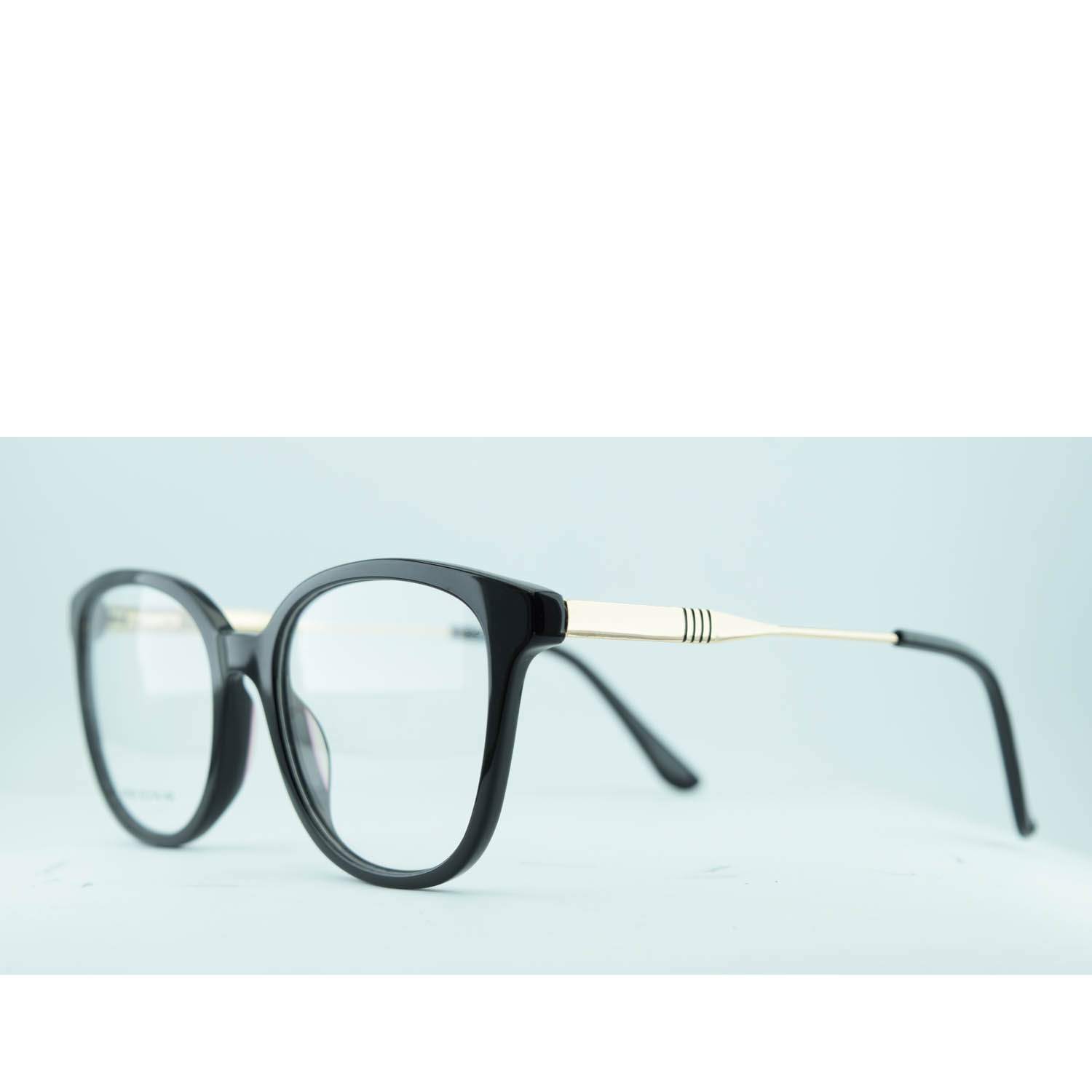 Anteojos de Acetato Negro livianos para lentes recetados | P5787NEC1