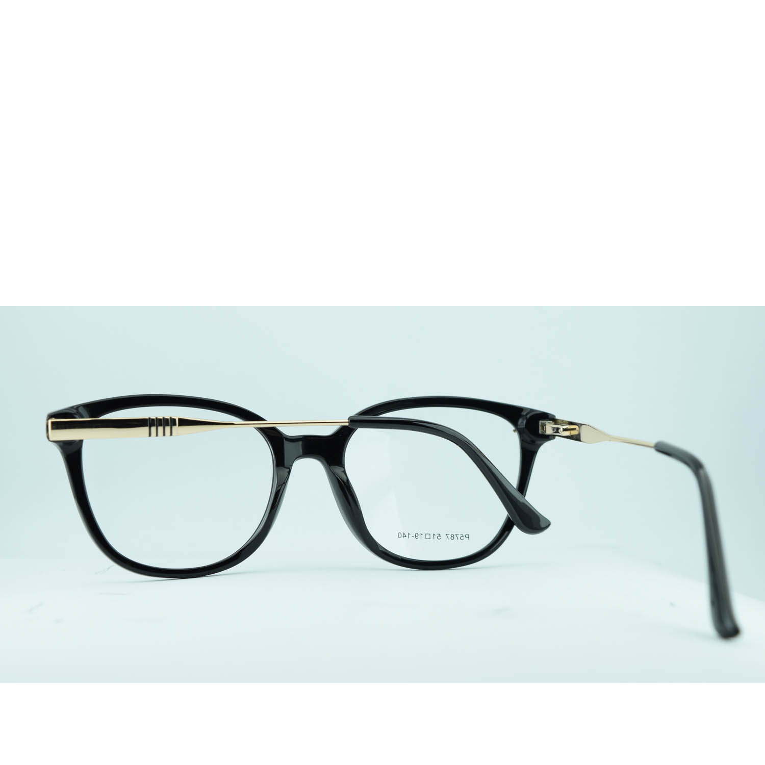 Anteojos de Acetato Negro livianos para lentes recetados | P5787NEC1