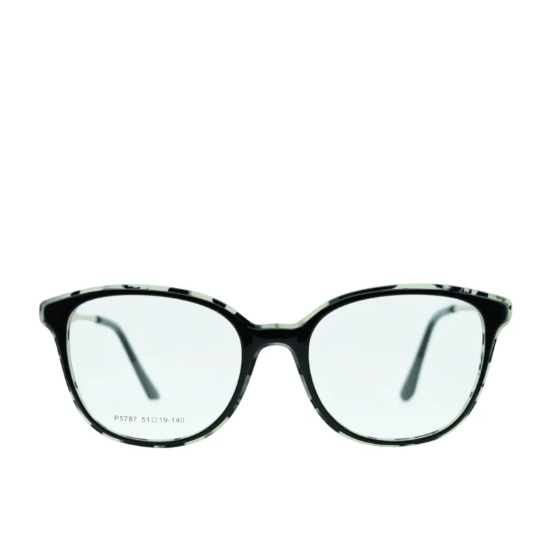 Anteojos de Acetato Negro livianos para lentes recetados | P5787NEMARC2