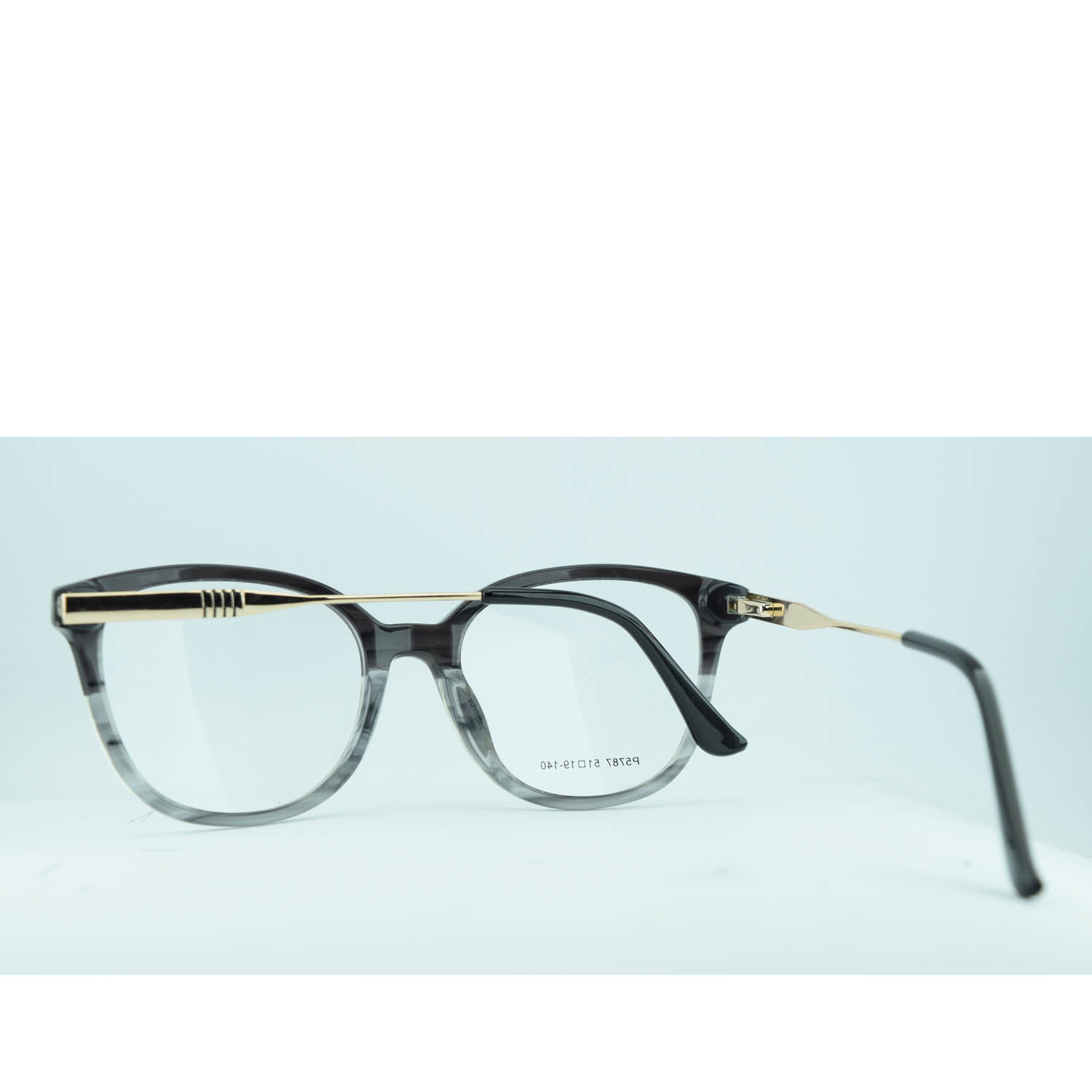 Anteojos de Acetato Negro livianos para lentes recetados | P5787NEMARC3