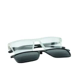 Anteojos Clip On de Plastico Transparente livianos 2 en 1 | R6068TRNEC3 2 Anteojos Clip On de Plastico Transparente livianos 2 en 1 | R6068TRNEC3