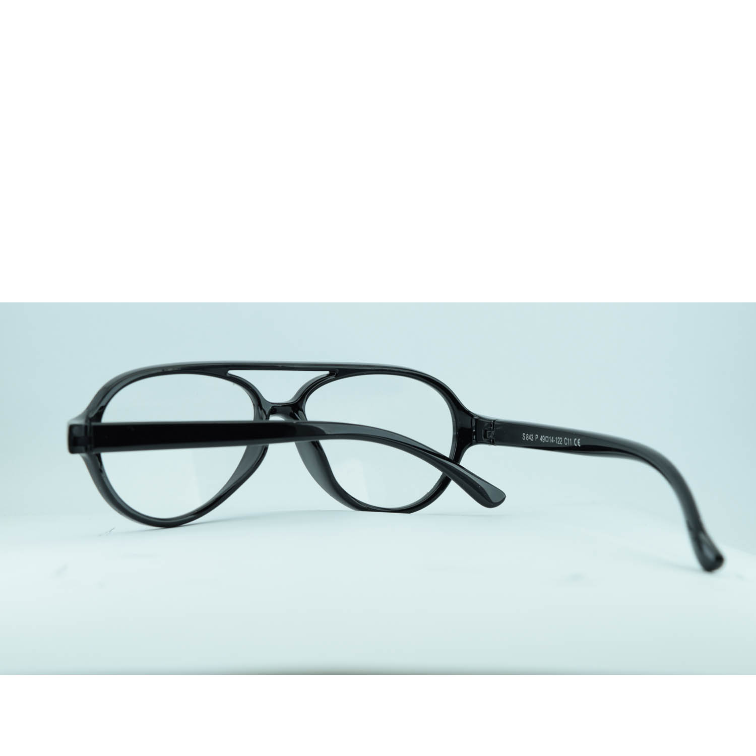 Anteojos de Plastico Negro livianos para lentes recetados | S843PNEC11