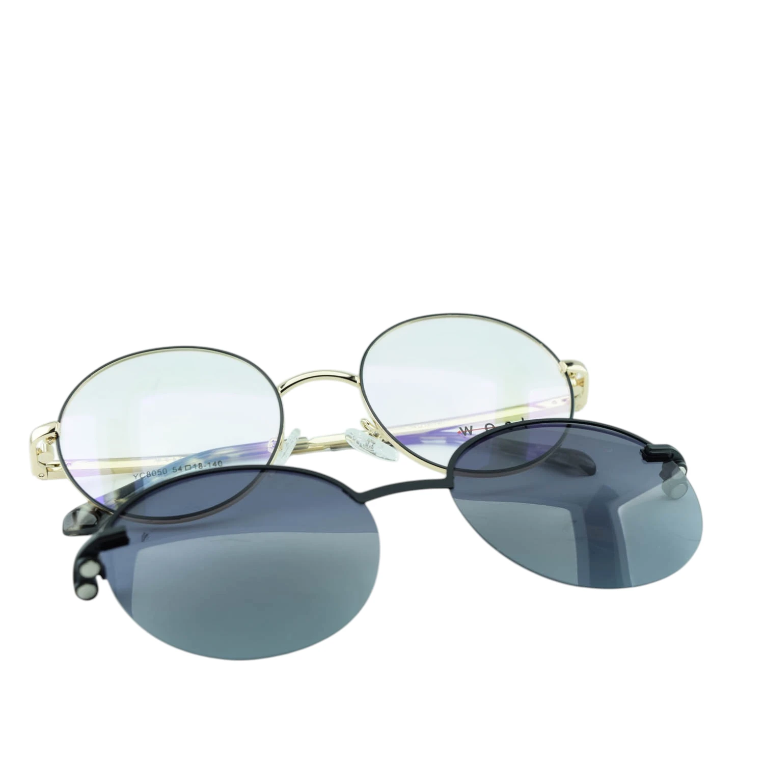 Anteojos Clip On de Metal Negro livianos 2 en 1 | YC8050NEDOC2