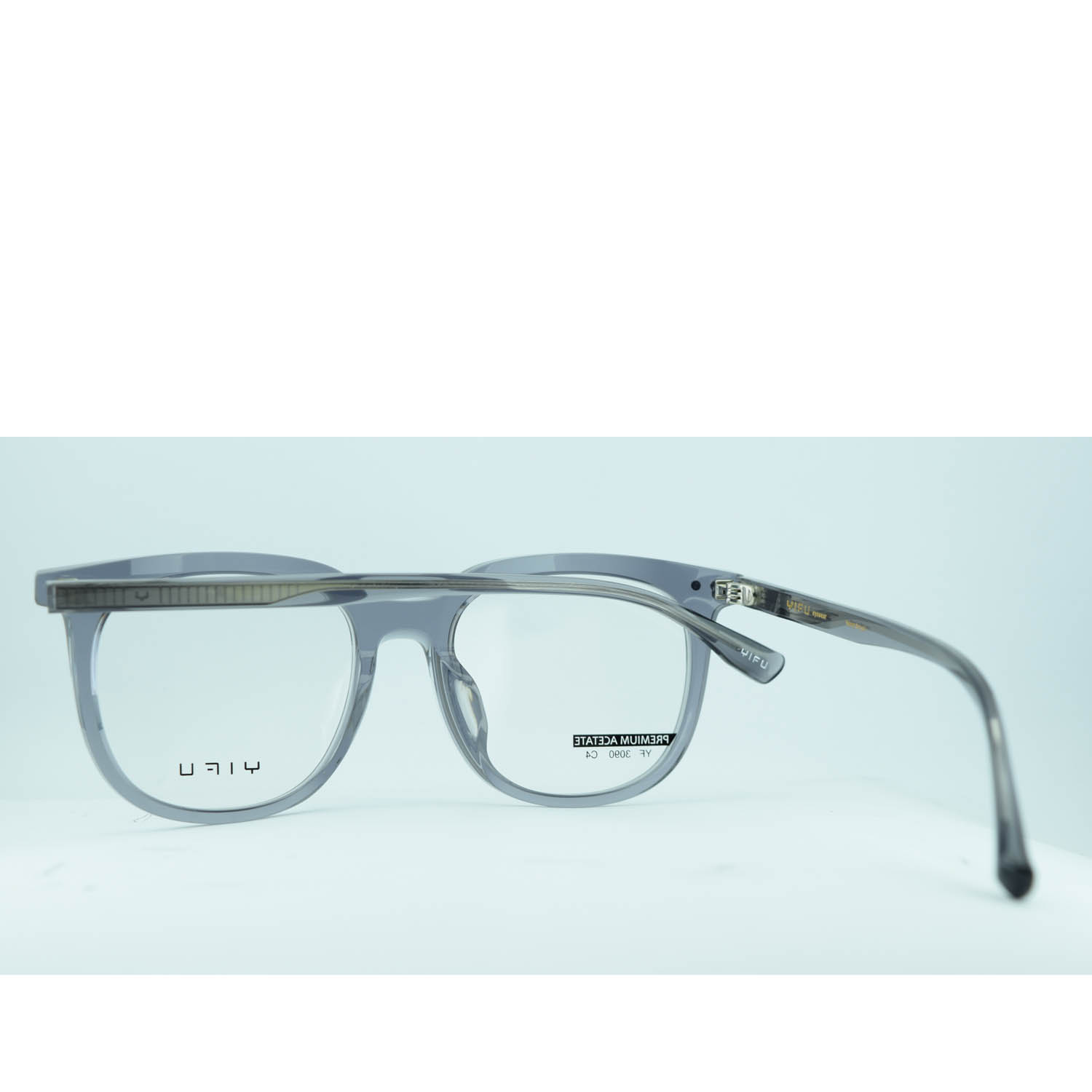 Anteojos de Acetato Gris livianos para lentes recetados | YF3090GRTRC4 6 Anteojos de Acetato Gris livianos para lentes recetados | YF3090GRTRC4