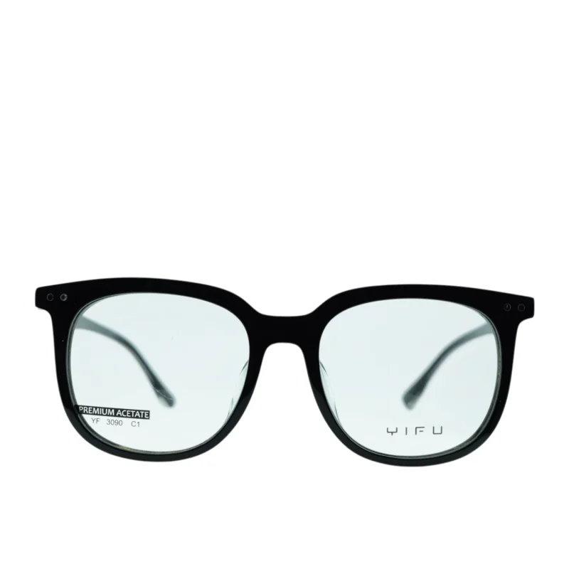 Anteojos de Acetato Negro livianos para lentes recetados | YF3090NEC1