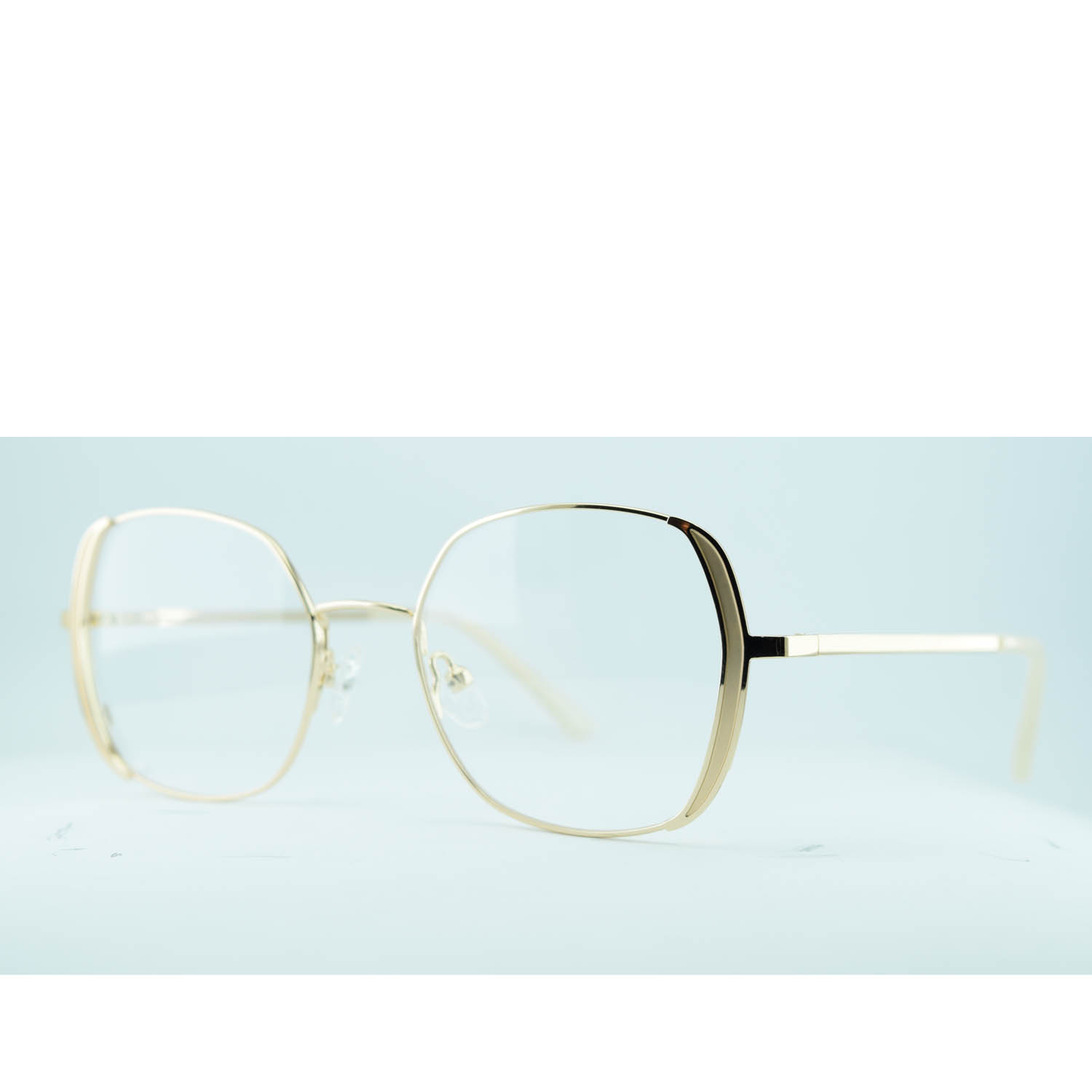 Anteojos de Metal Dorado livianos para lentes recetados | YJ0289DOBEIC3