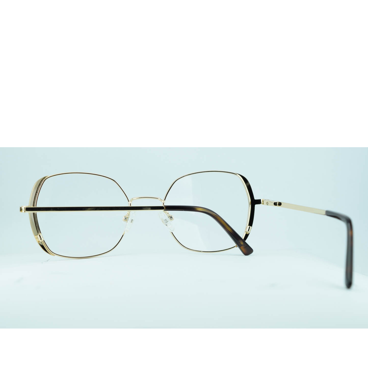 Anteojos de Metal Dorado livianos para lentes recetados | YJ0289DOMARC1