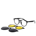 Anteojos Clip On de Plástico TR90 Negro livianos 2 en 1 | A12213C2 2 Anteojos Clip On de Plástico TR90 Negro livianos 2 en 1 | A12213C2
